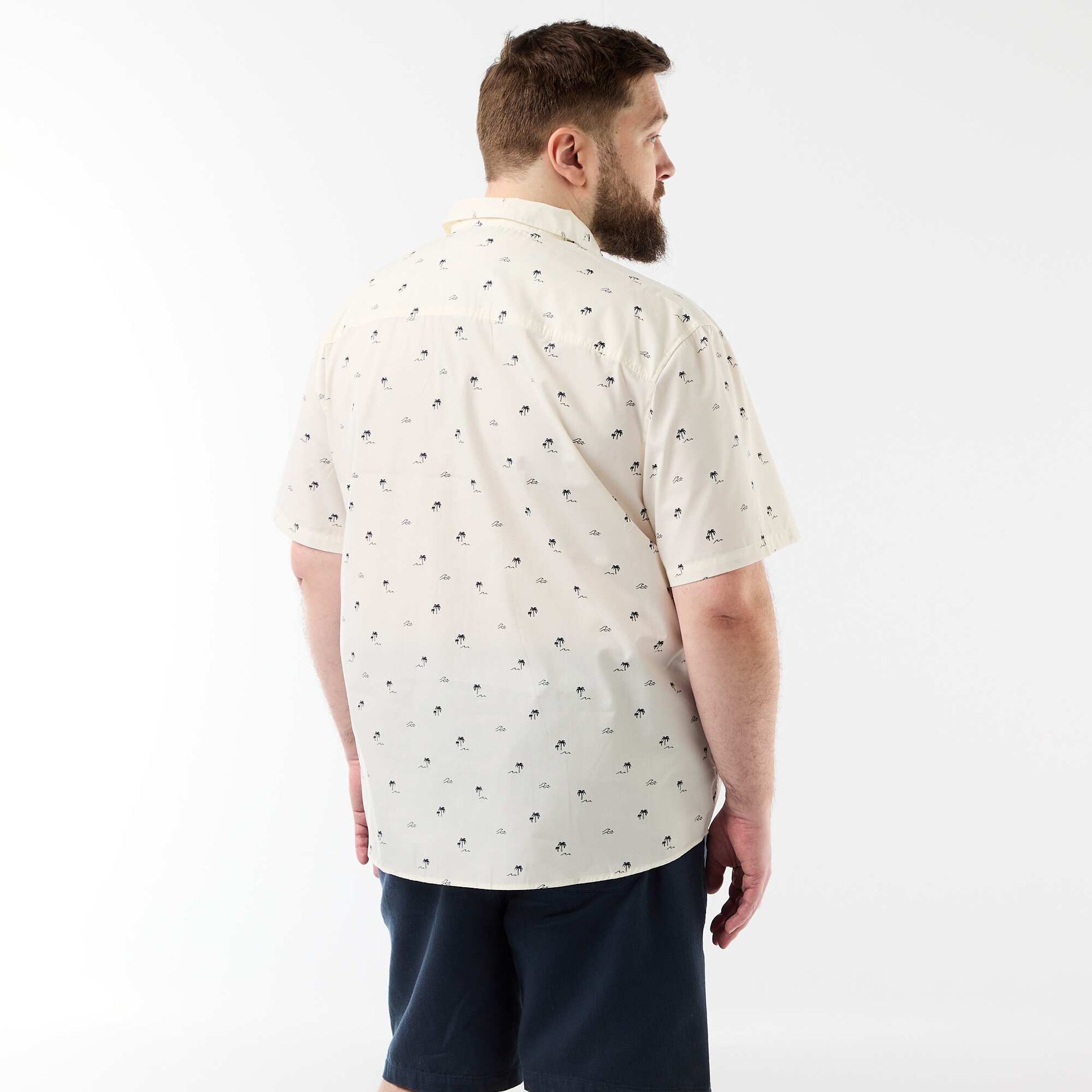 Patterned Short-Sleeved Shirt WHITE