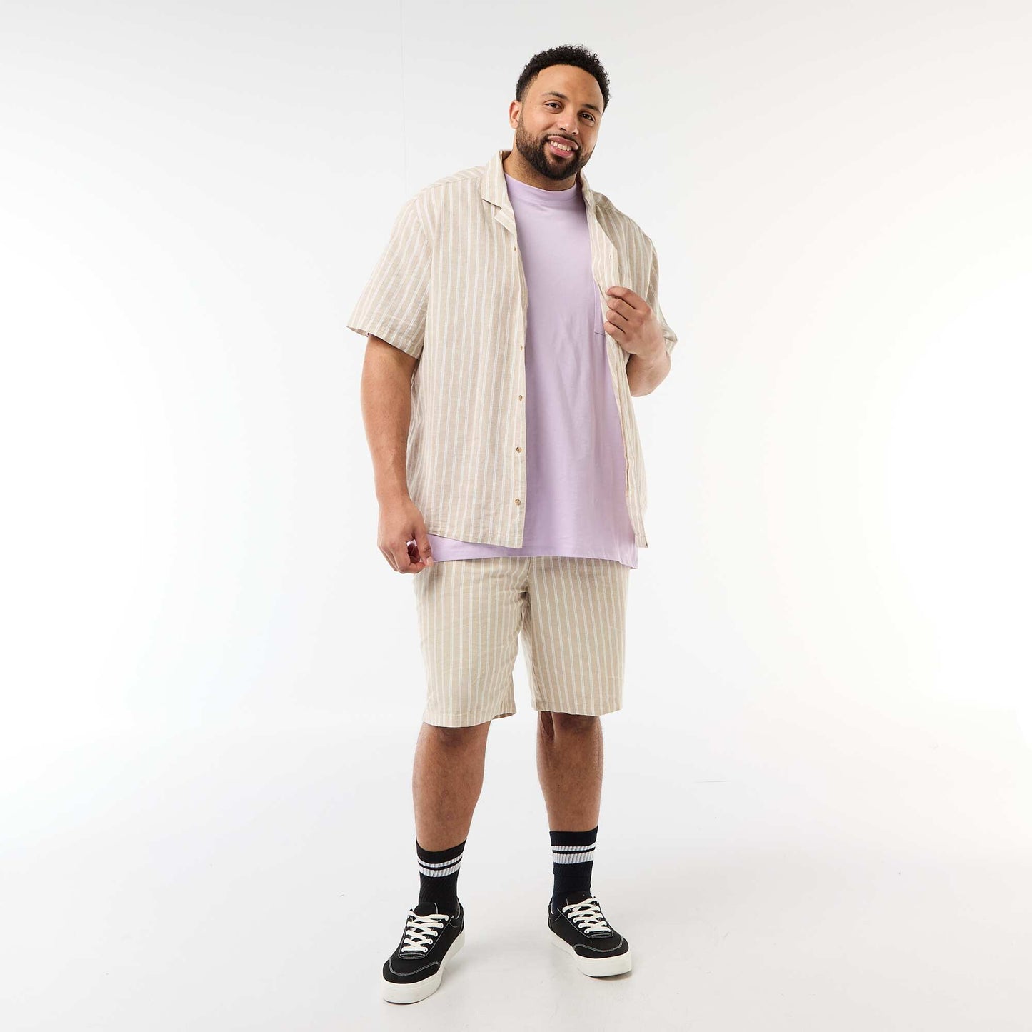 Linen Blend Shirt BEIGE