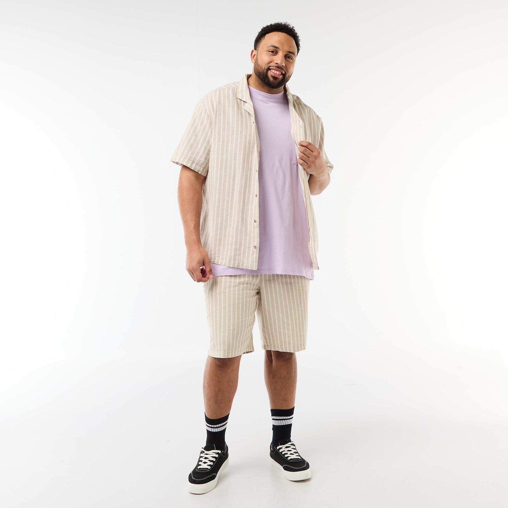 Linen Blend Shirt BEIGE