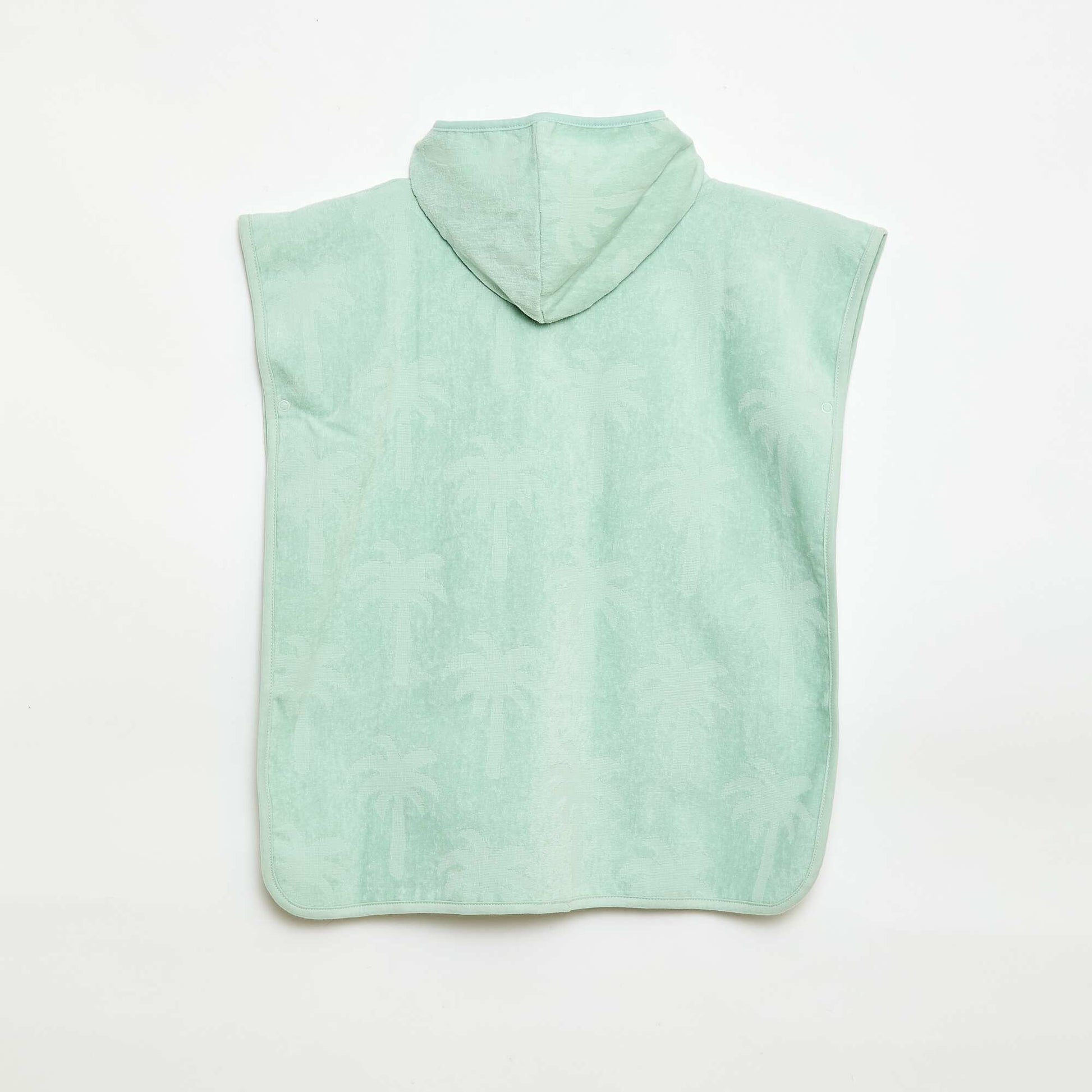 Plain Hooded Bath Poncho BLUE