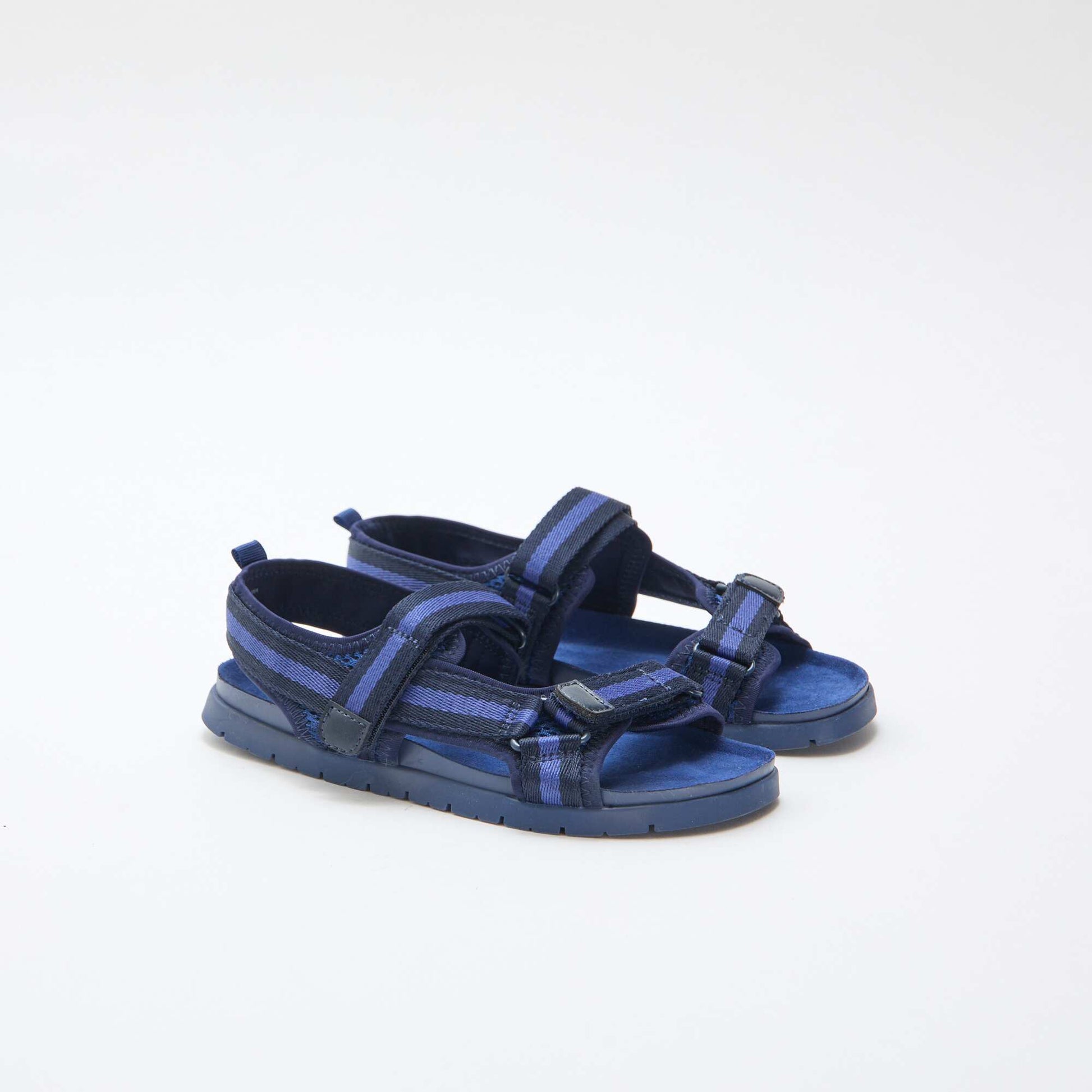 Blue touch-fastening sandals BLUE