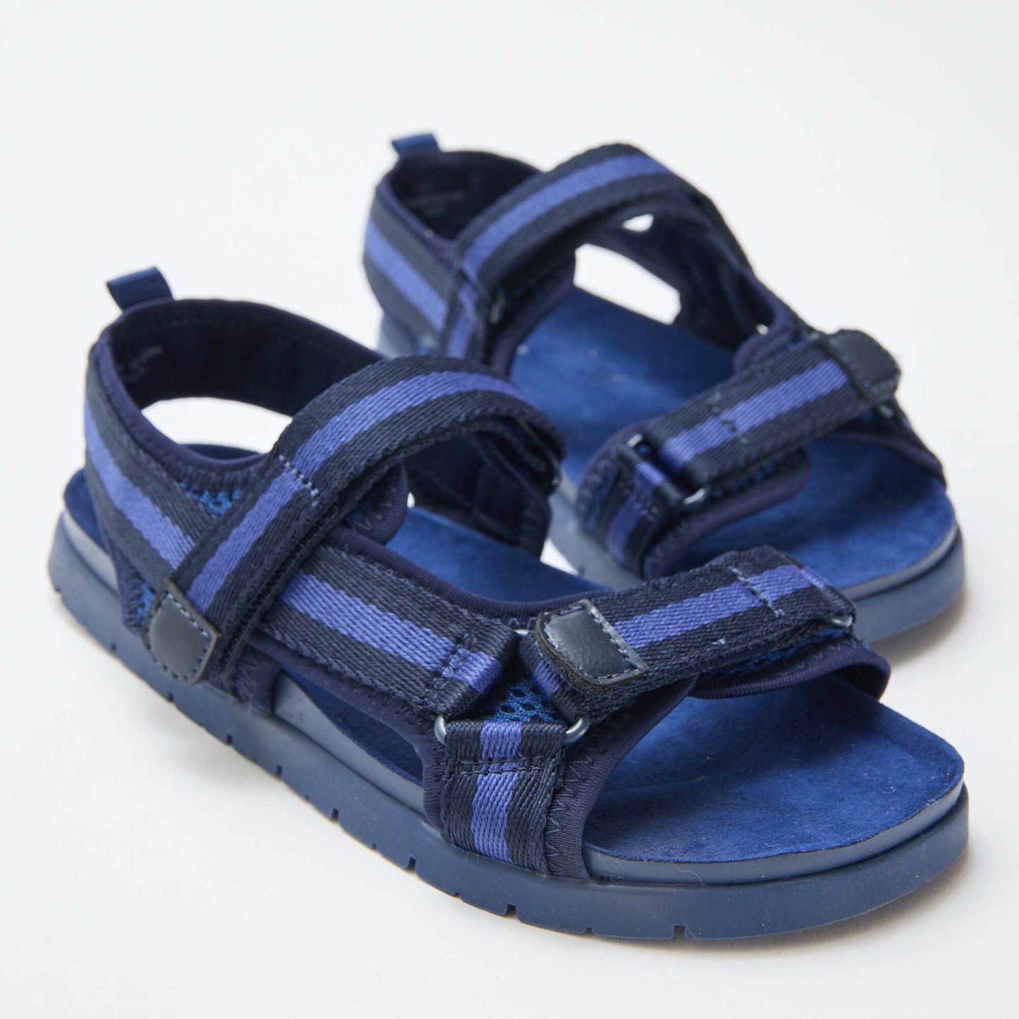 Blue touch-fastening sandals BLUE