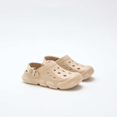 Closed-Toe Beach Mules BEIGE
