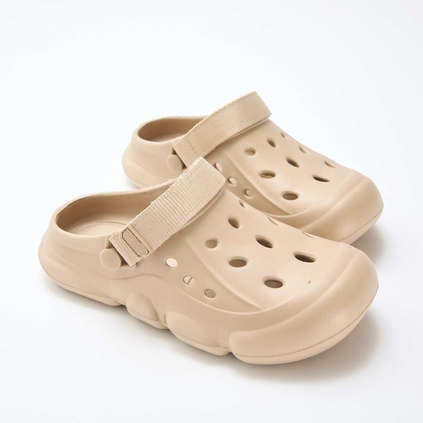 Closed-Toe Beach Mules BEIGE