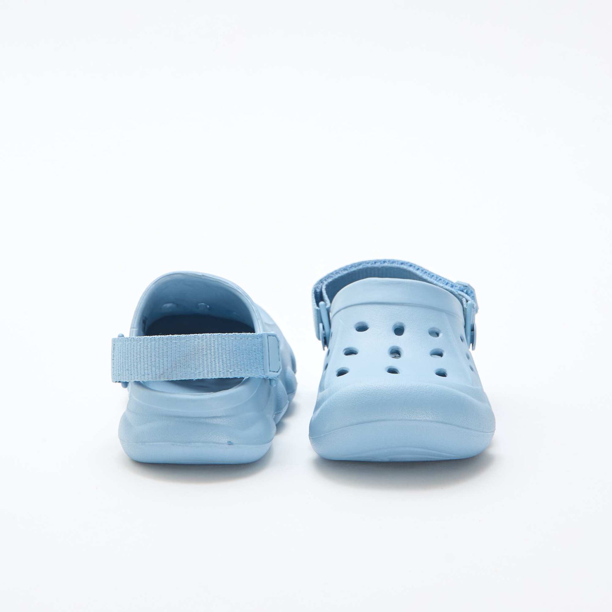 Solid Beach Closed-Toe Mules BLUE