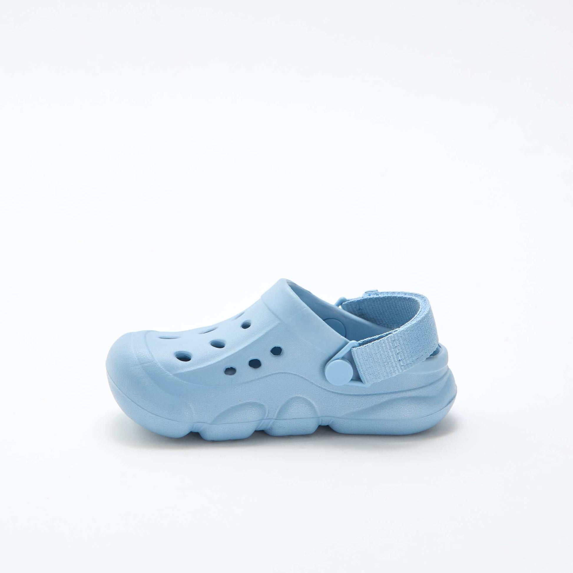 Solid Beach Closed-Toe Mules BLUE
