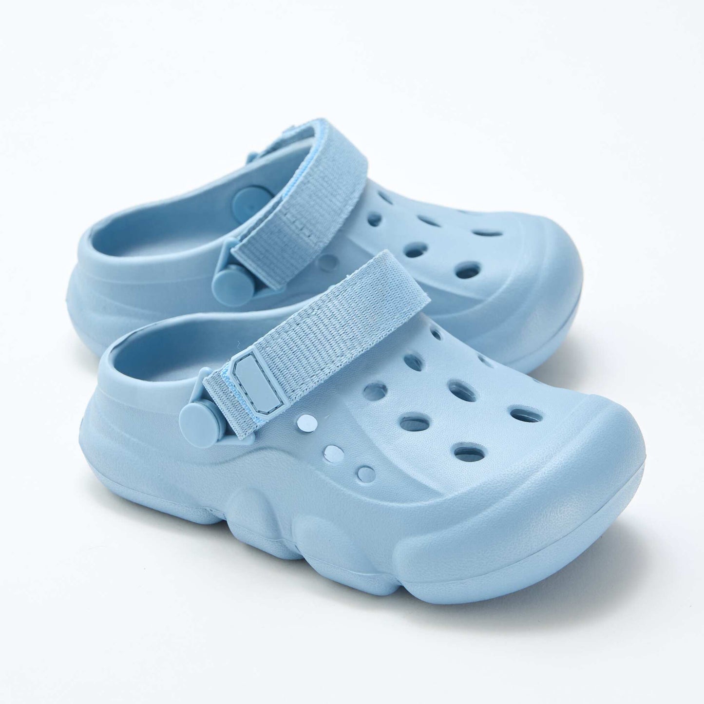 Solid Beach Closed-Toe Mules BLUE