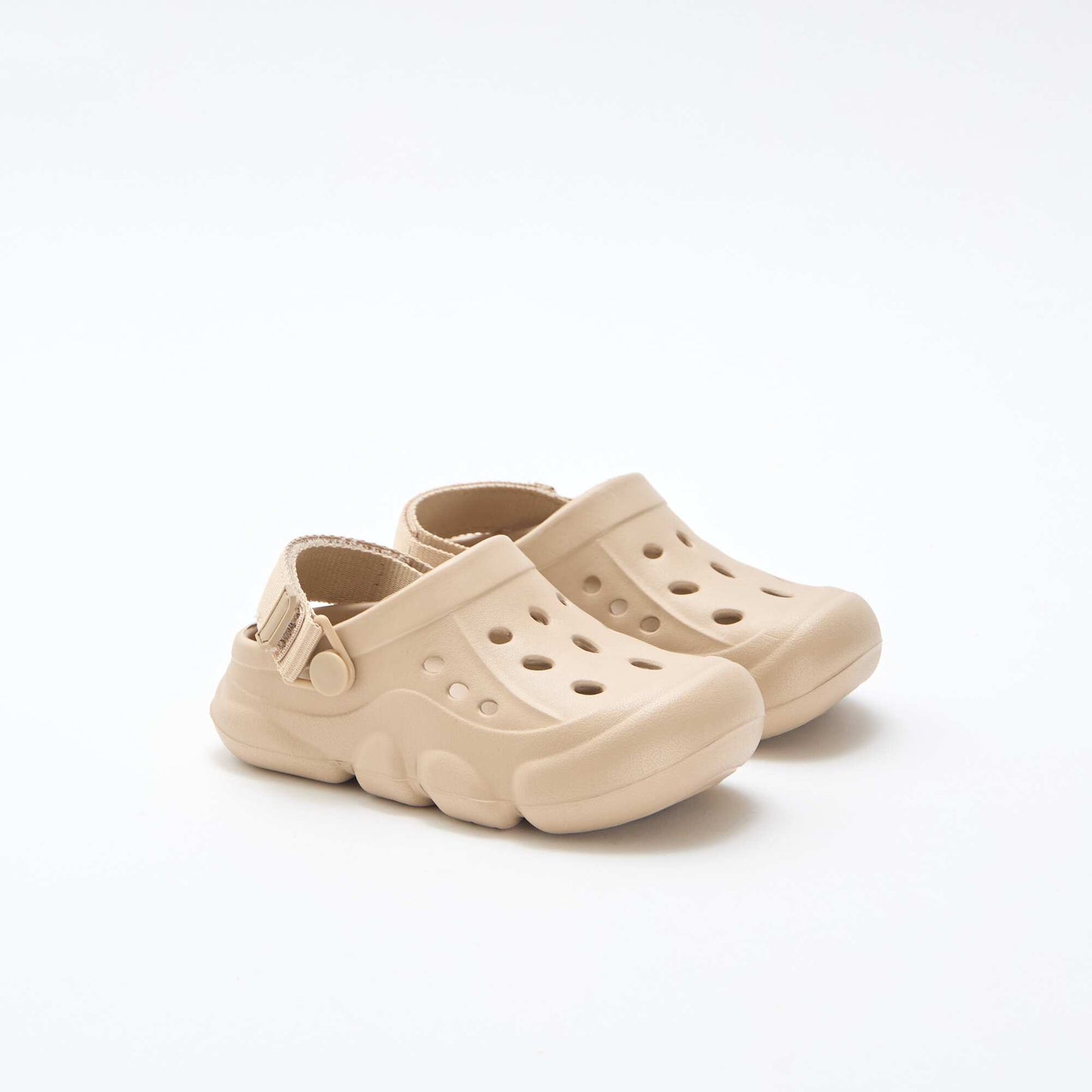 Solid Beach Closed-Toe Mules BEIGE