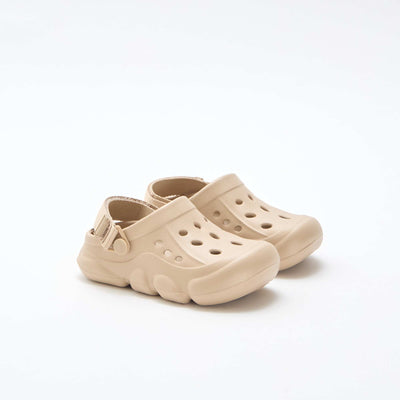 Solid Beach Closed-Toe Mules BEIGE
