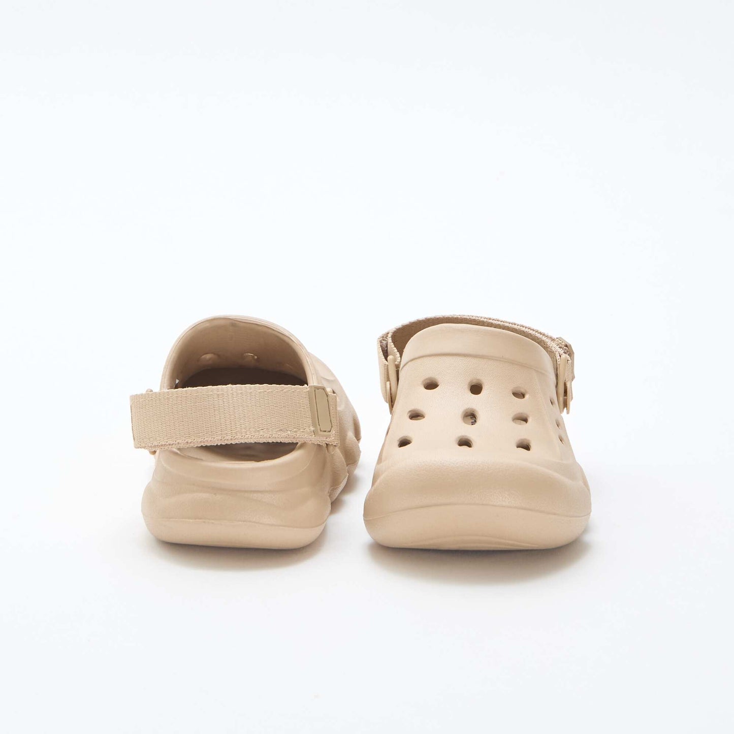 Solid Beach Closed-Toe Mules BEIGE