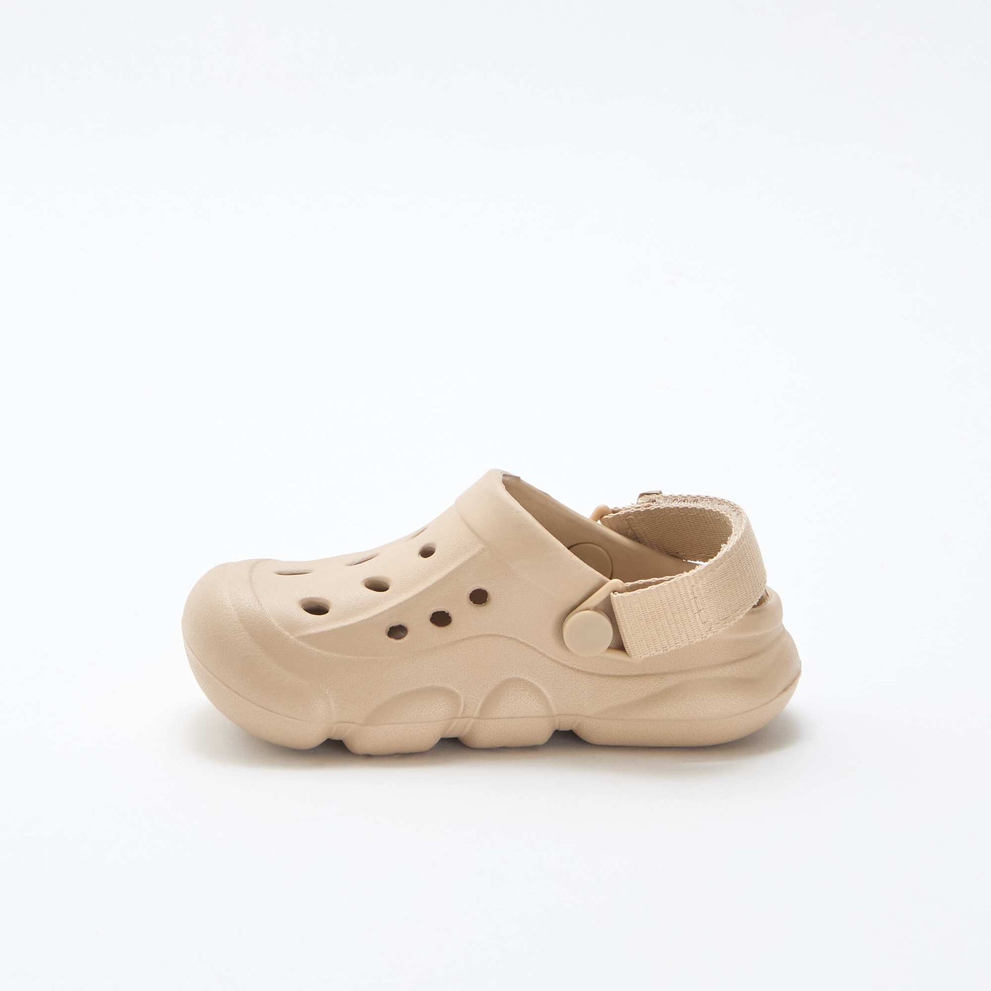 Solid Beach Closed-Toe Mules BEIGE