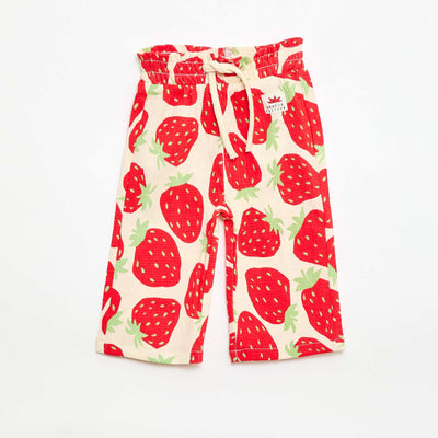 Wide-Leg Patterned Trousers RED