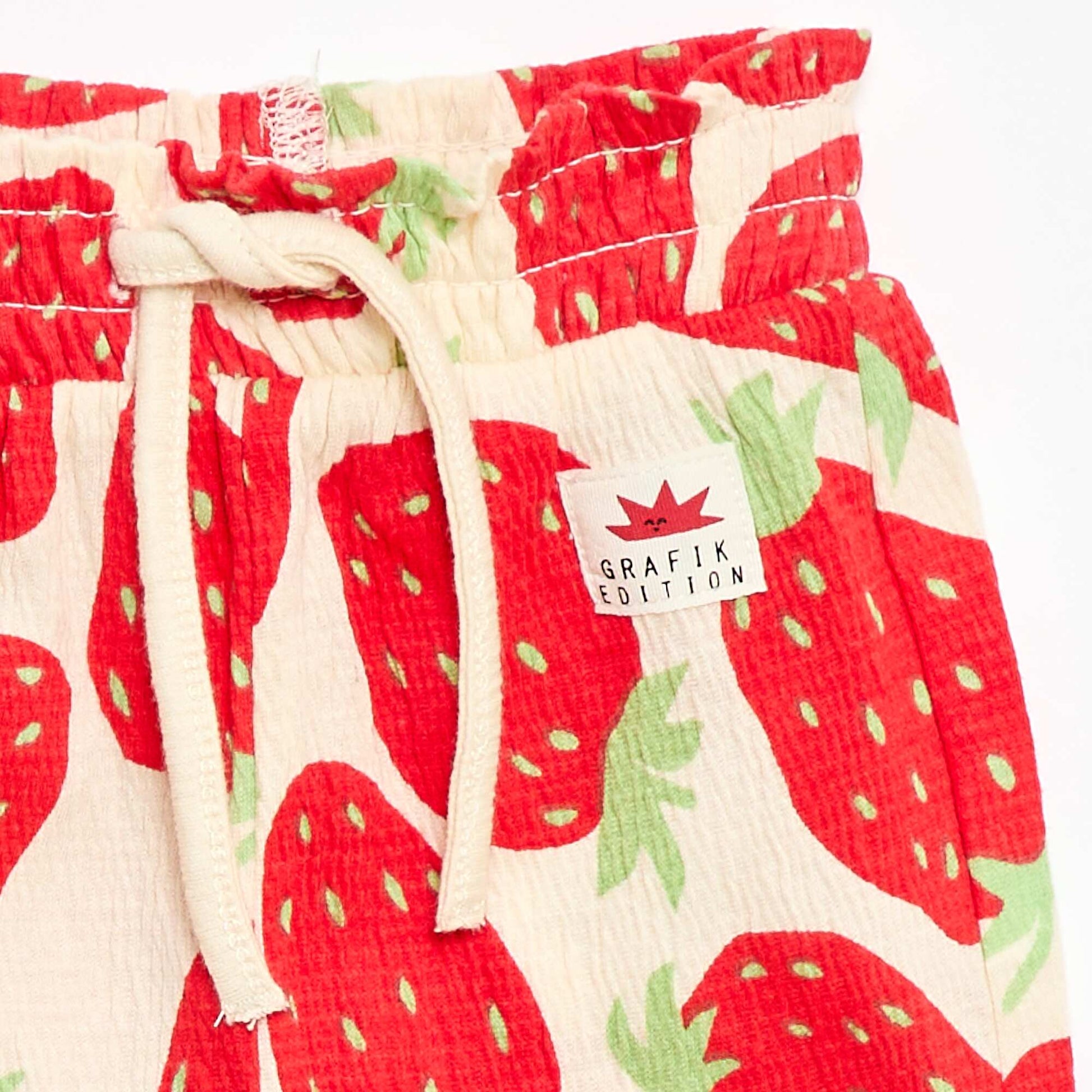Wide-Leg Patterned Trousers RED