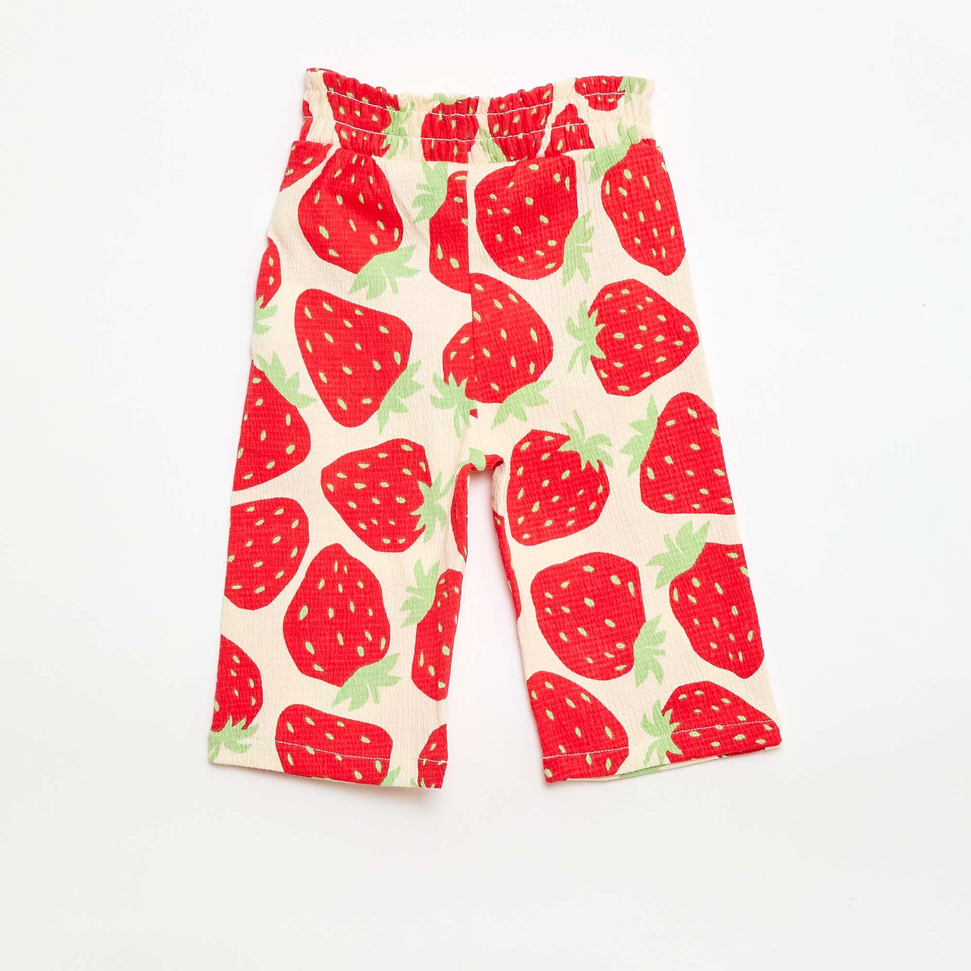 Wide-Leg Patterned Trousers RED