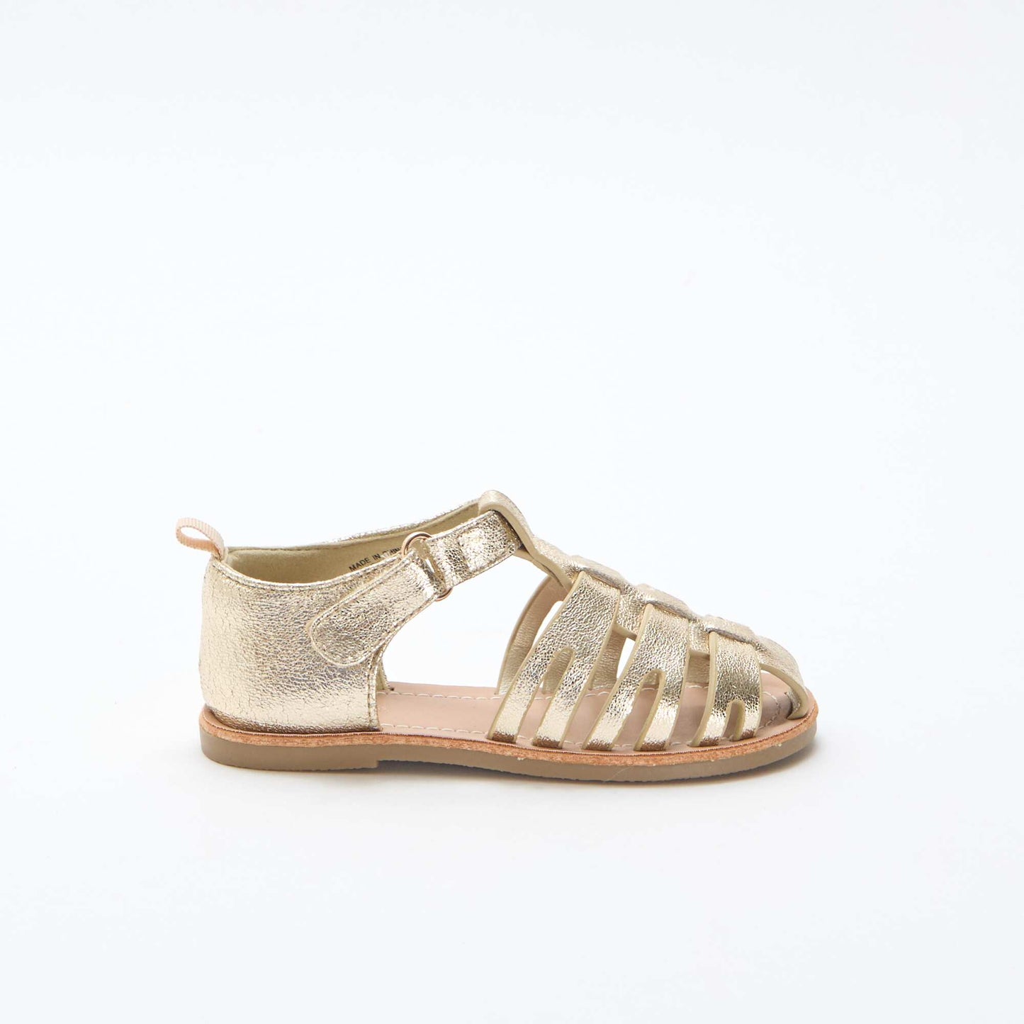 Glittery Closed-Toe Flat Sandals YELLOW