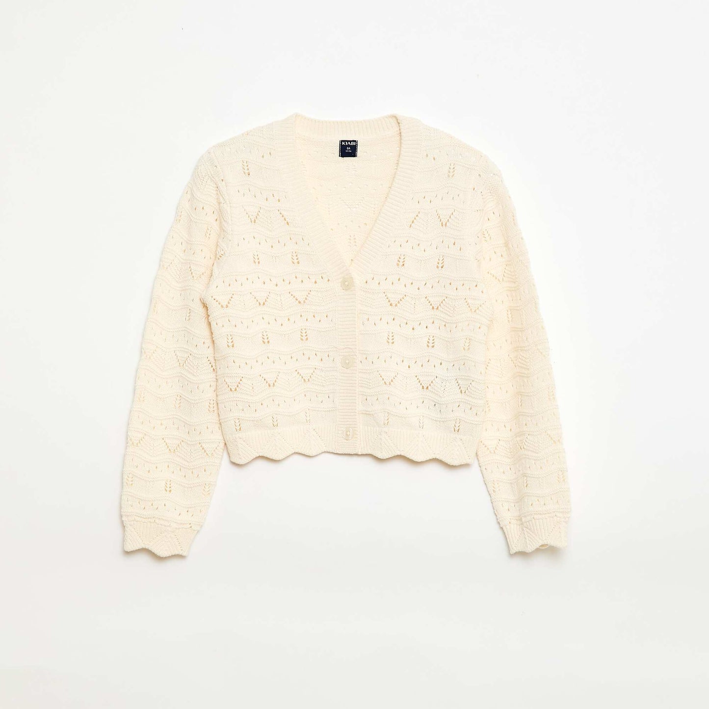 Open Knit Cardigan BEIGE