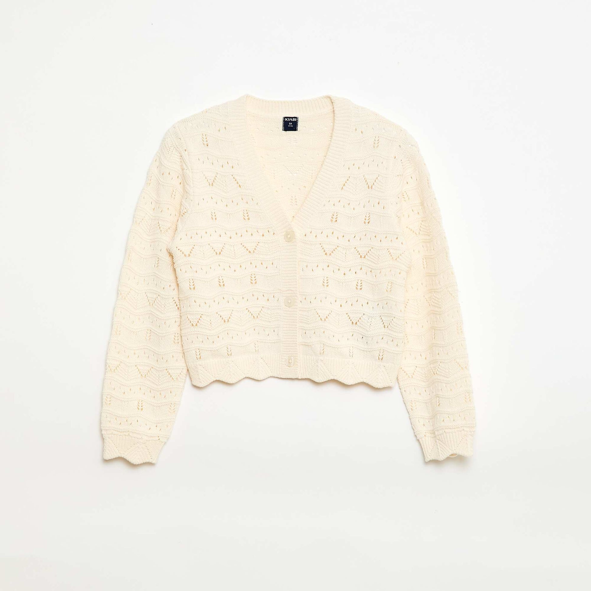Open Knit Cardigan BEIGE