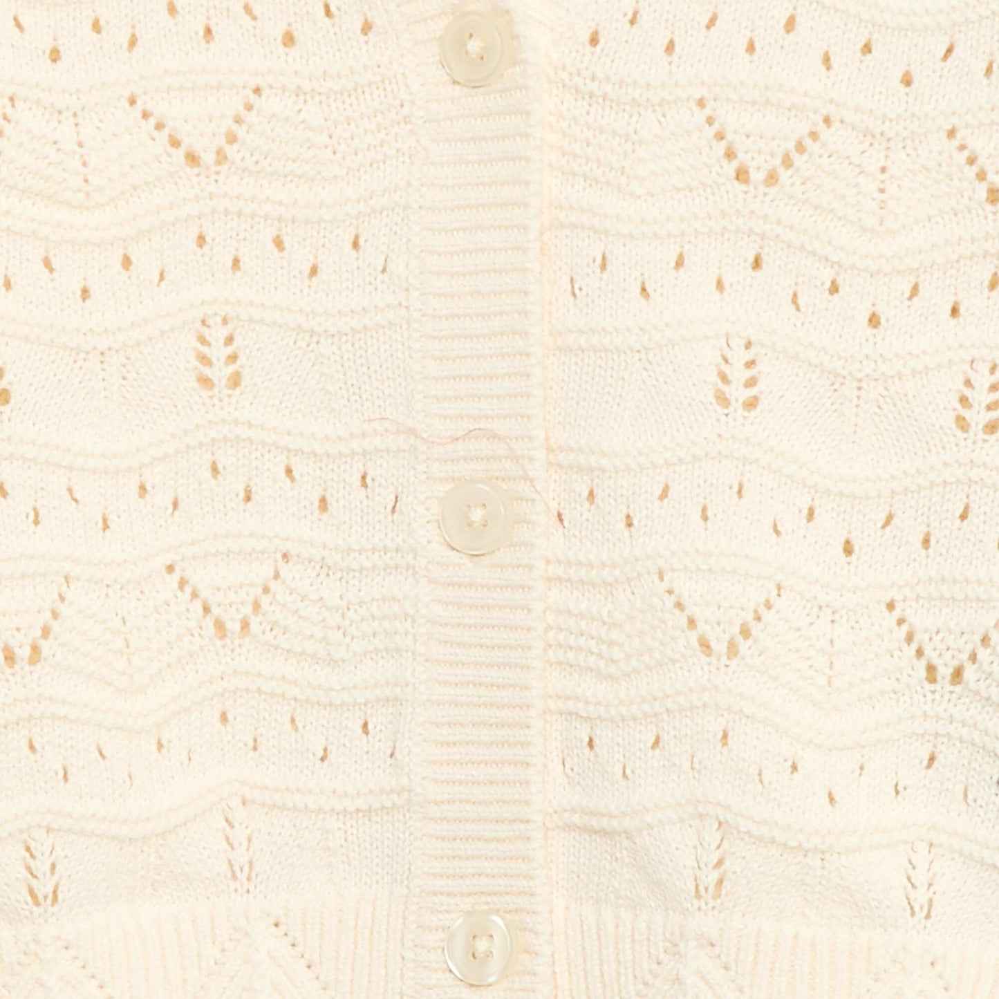 Open Knit Cardigan BEIGE