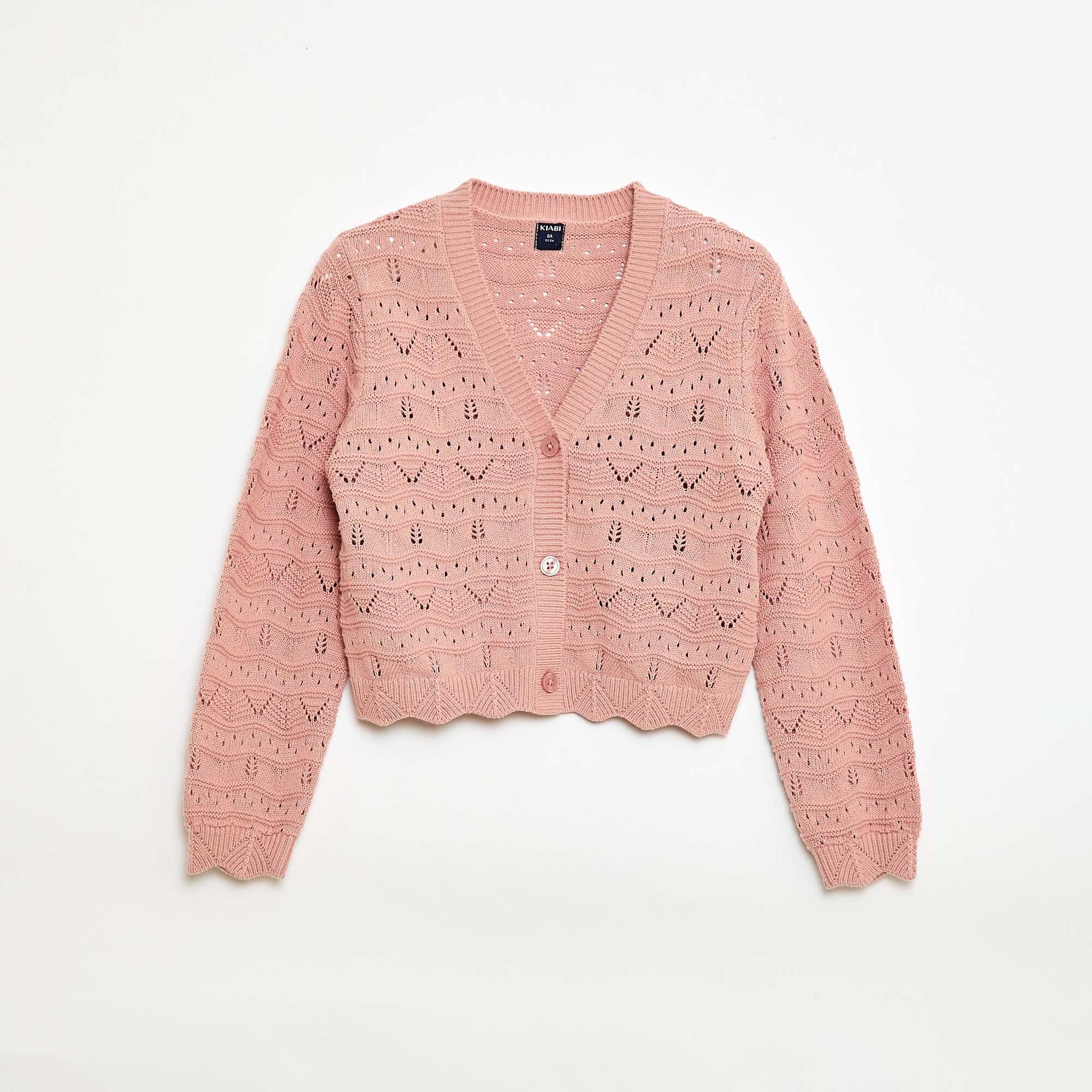 Open Knit Cardigan PINK