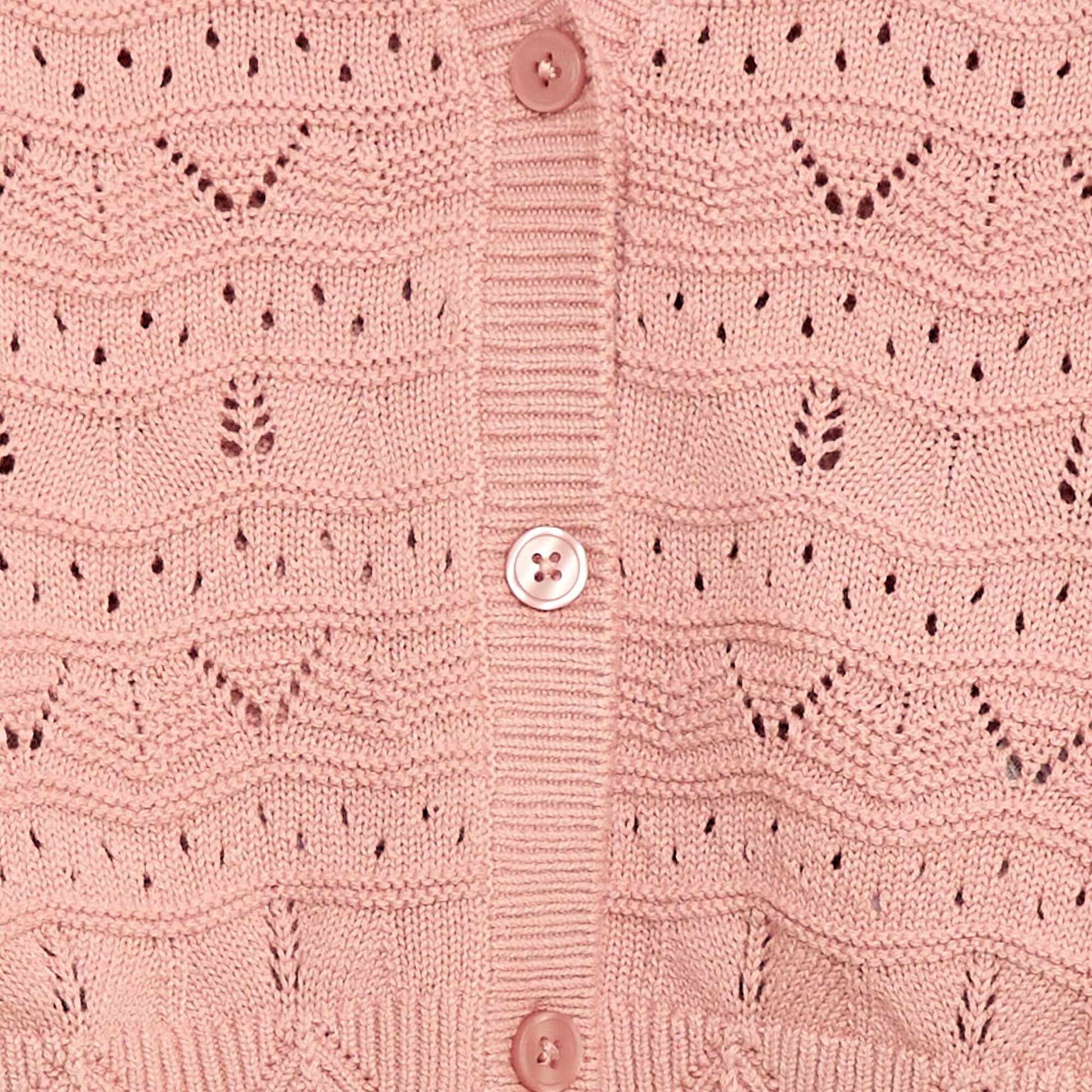 Open Knit Cardigan PINK