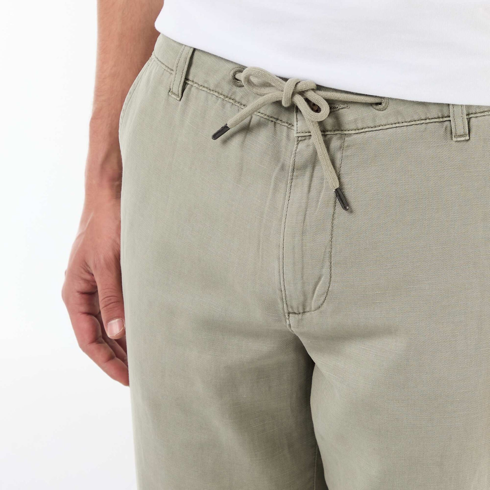 Plain trousers in a light  soft fabric GREEN