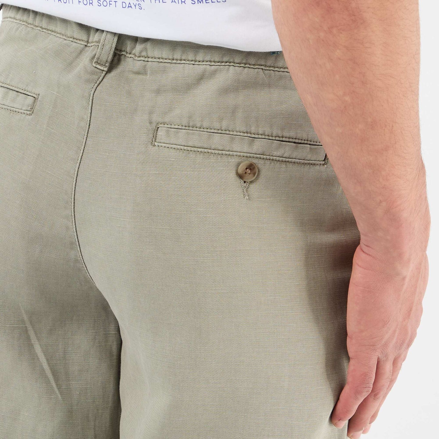 Plain trousers in a light  soft fabric GREEN