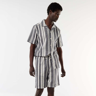 Lightweight Bermuda shorts with drawstrings BLUE