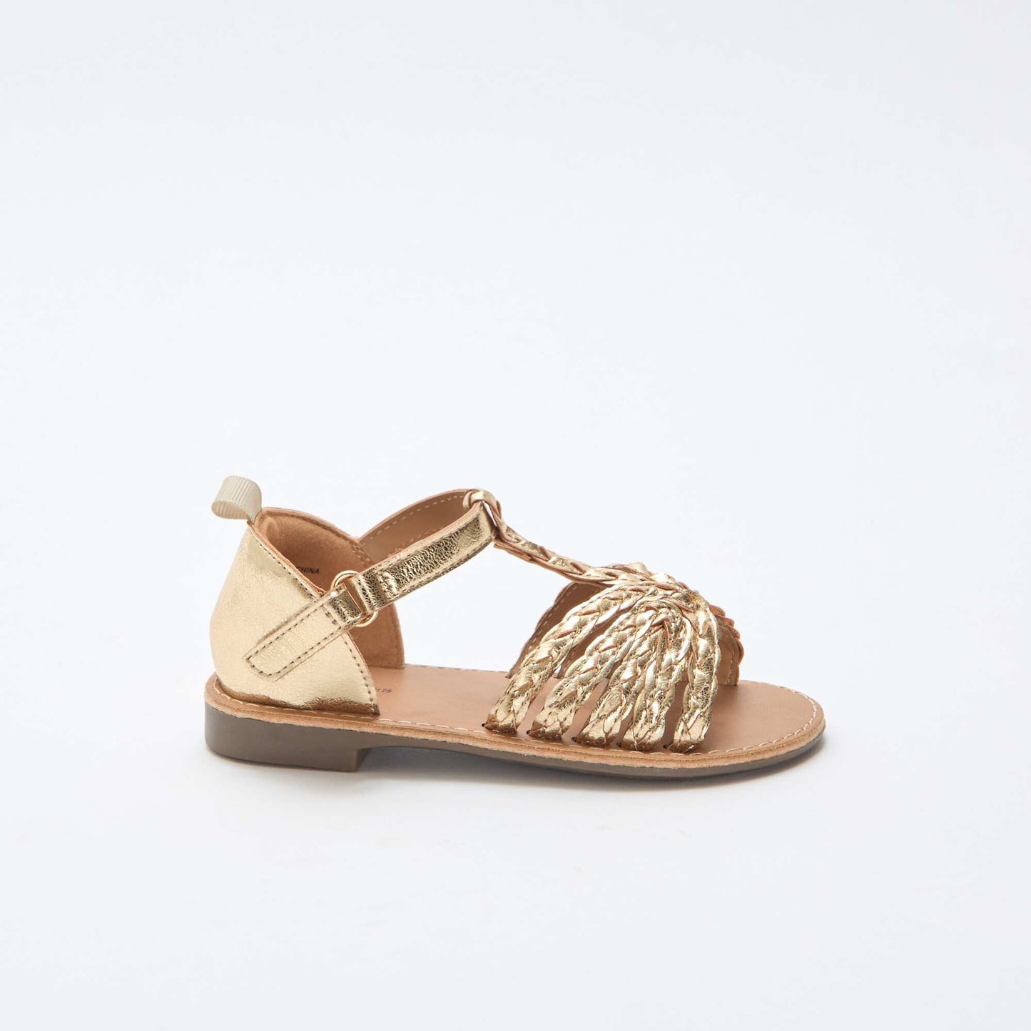 Flat Sandals with Strap and Braided Straps YELLOW