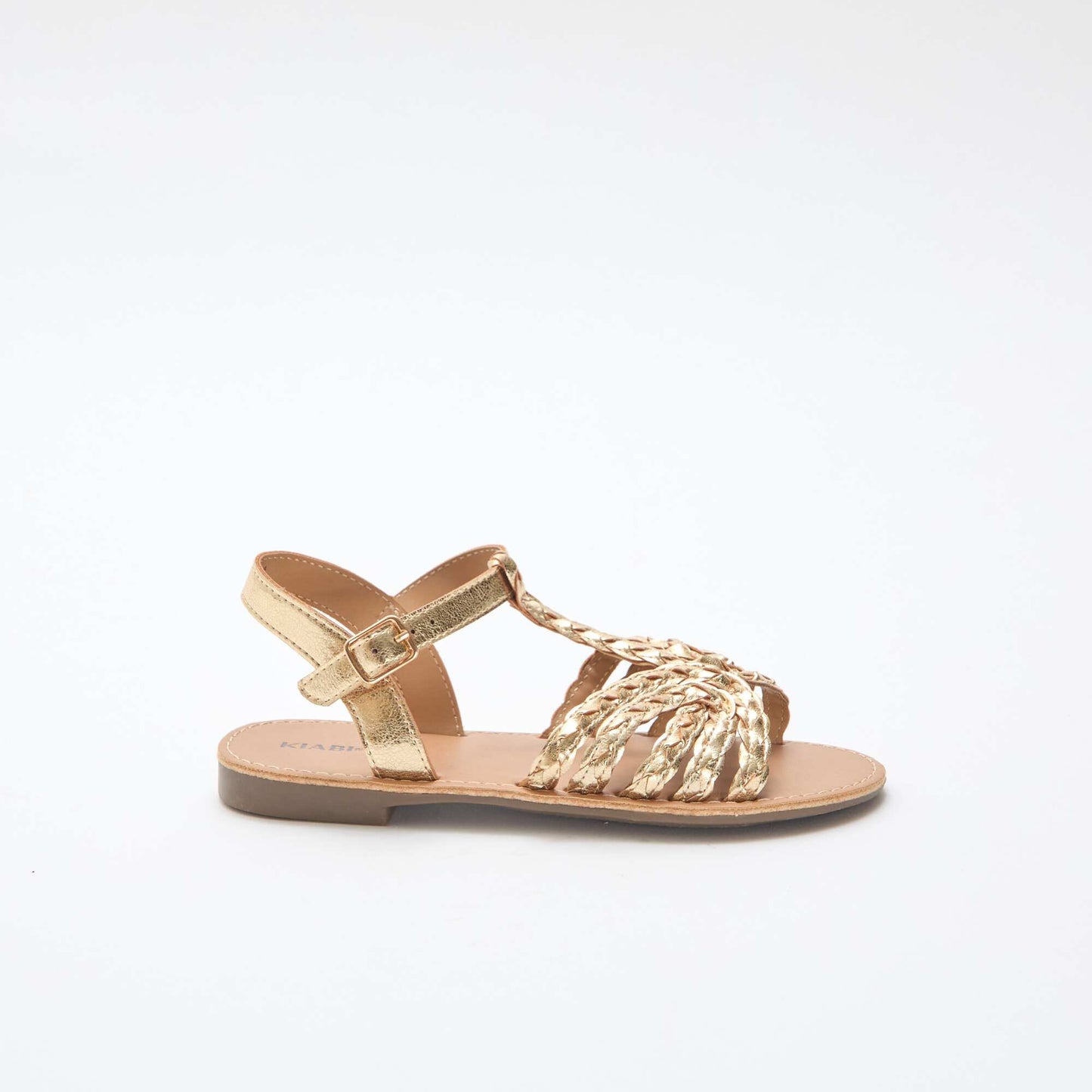 Flat Sandals with Strap and Braided Straps YELLOW