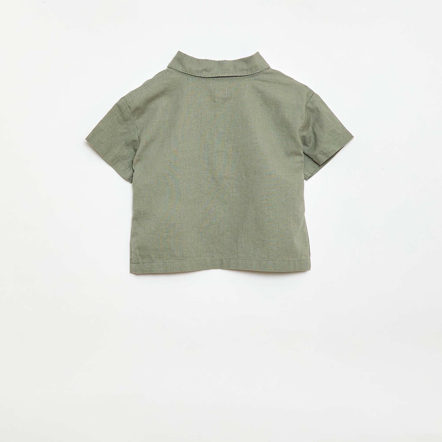 Plain Short-Sleeved Shirt GREEN