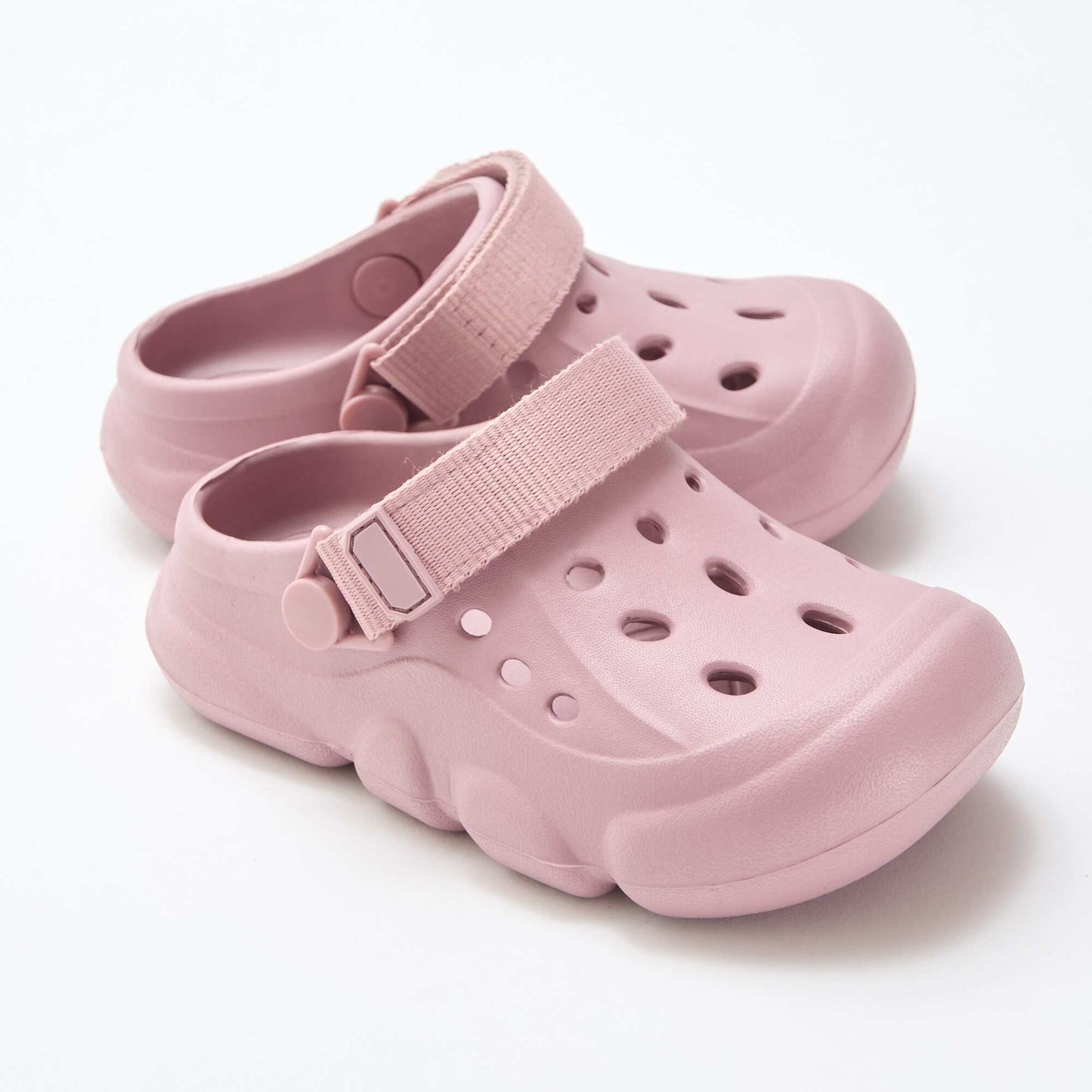 Solid Color Closed-Toe Beach Mules PINK