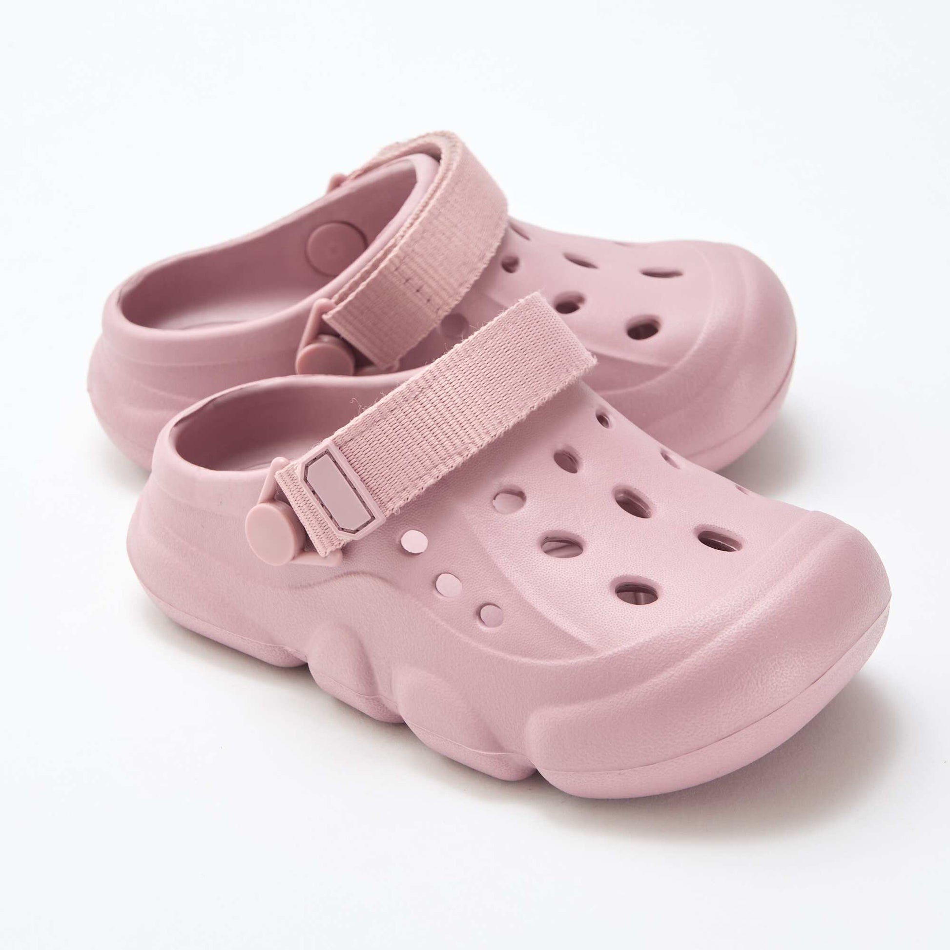 Solid Color Closed-Toe Beach Mules PINK