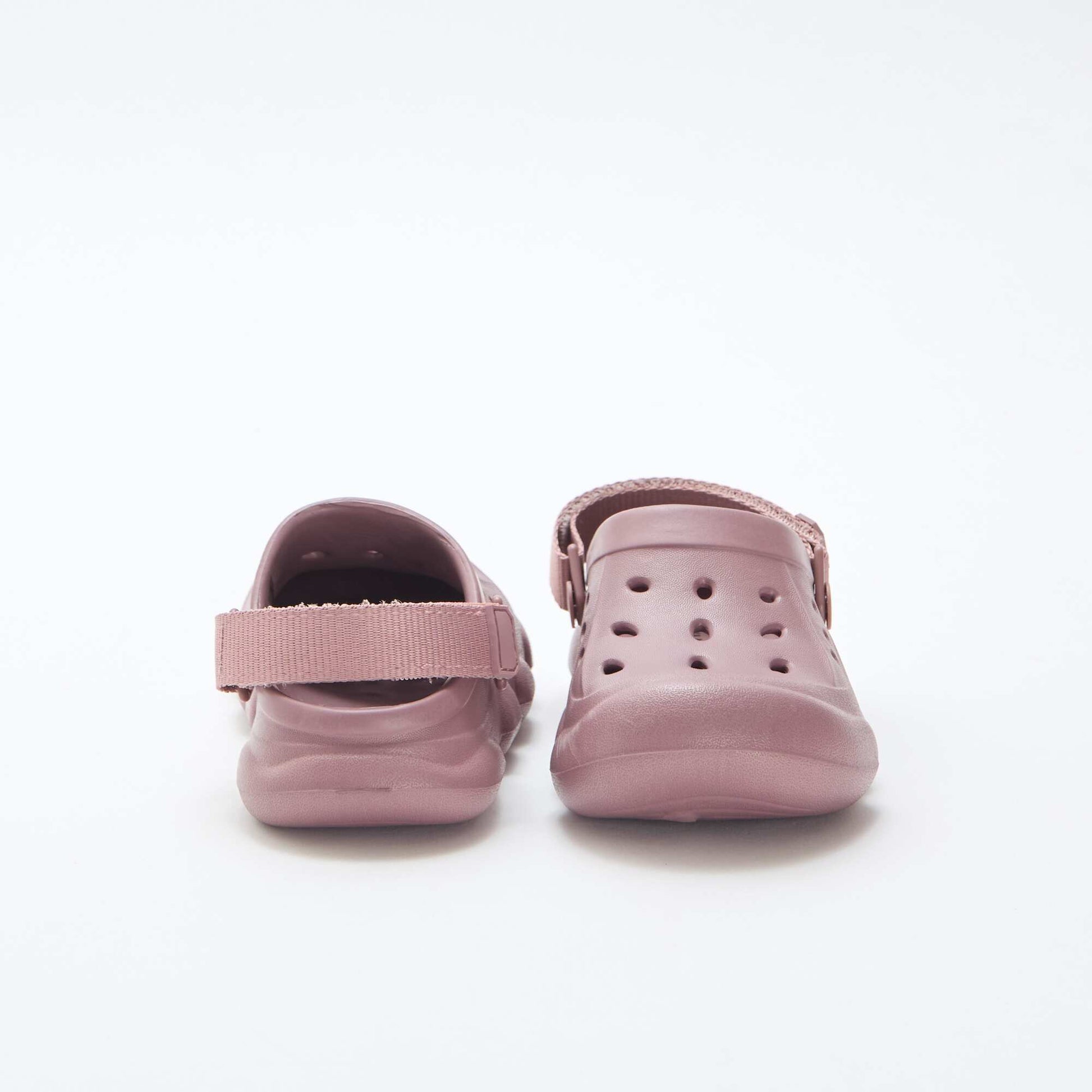 Solid Color Closed-Toe Beach Mules PURPLE