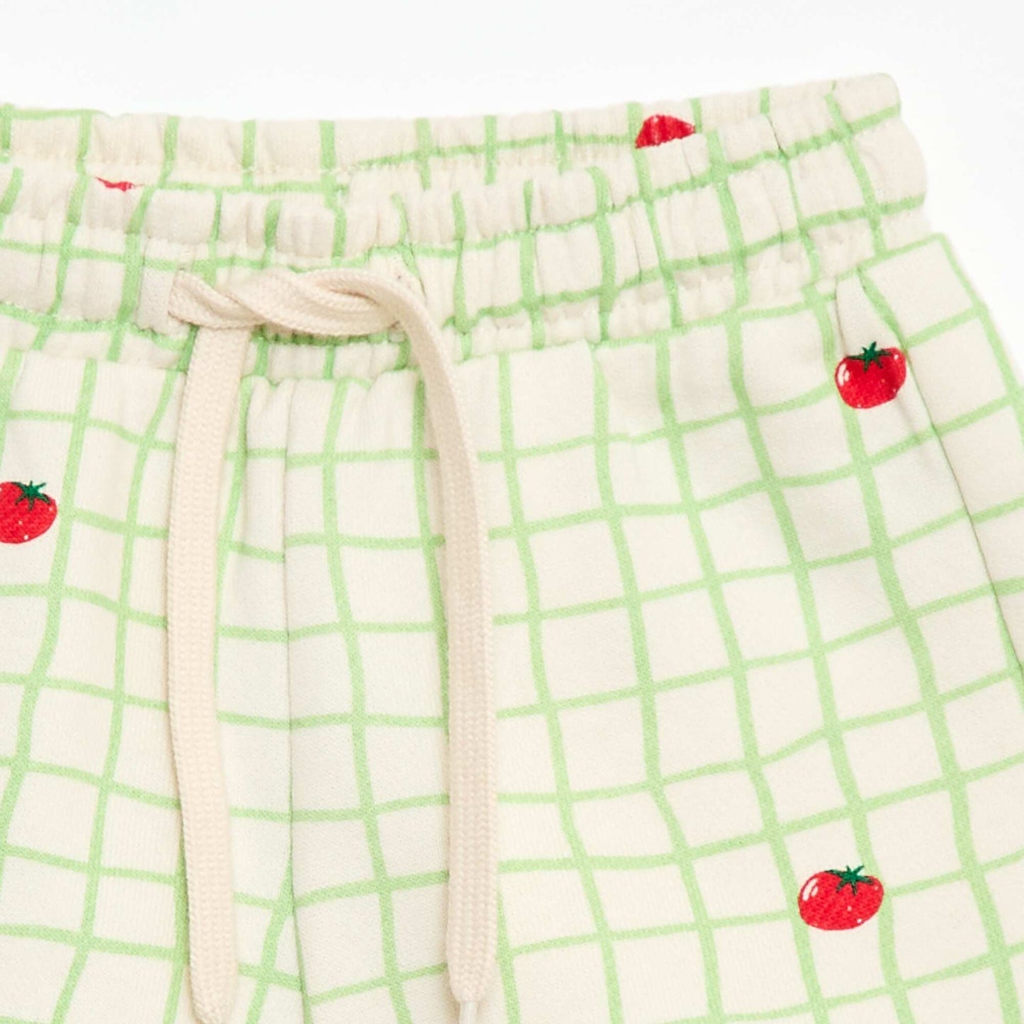 Patterned Fleece Shorts WHITE