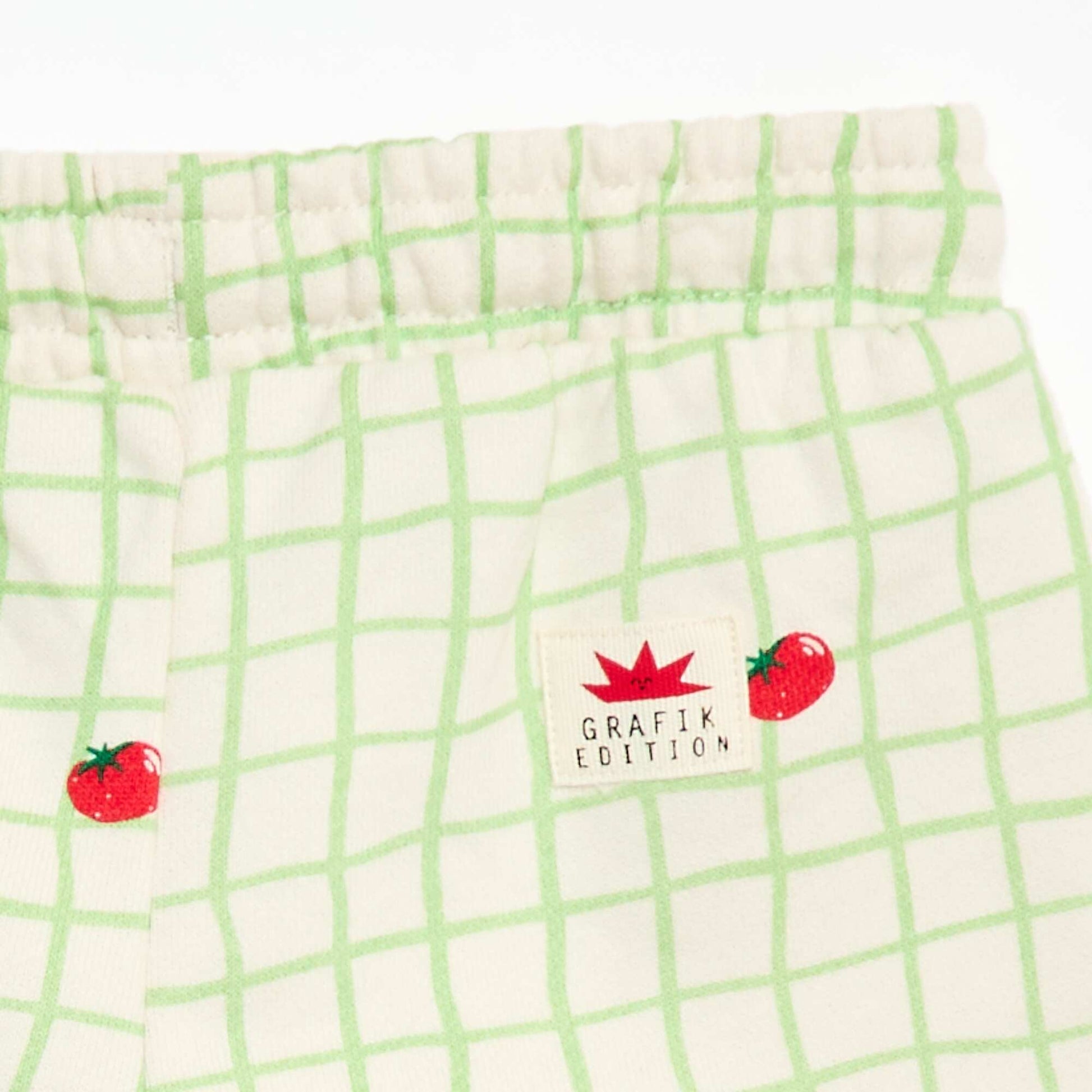 Patterned Fleece Shorts WHITE