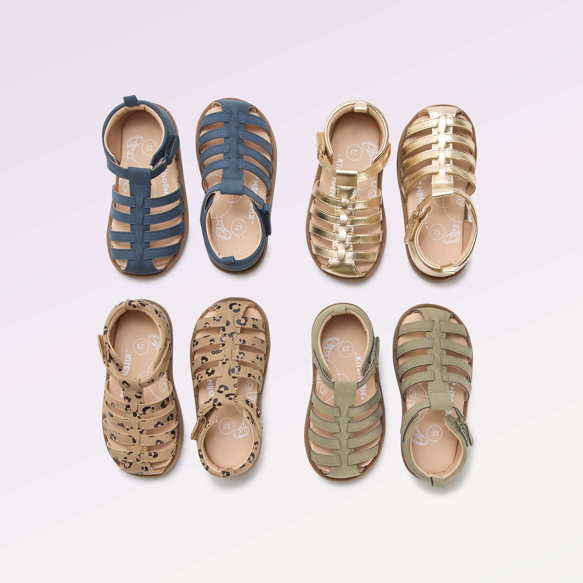Strap Sandals 'First Steps' - Kitchoun KHAKI