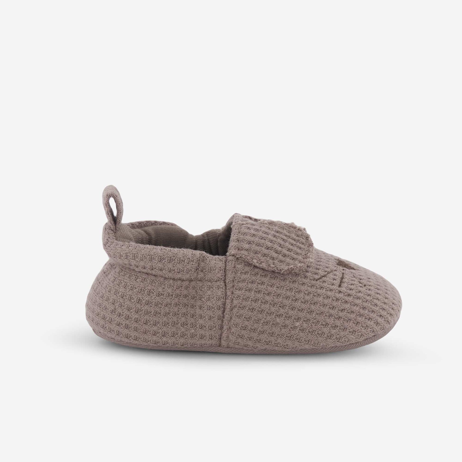 Cotton Gauze Booties with Animal Ears BROWN