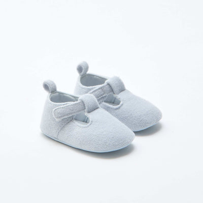 Terry cloth ballet slippers BLUE