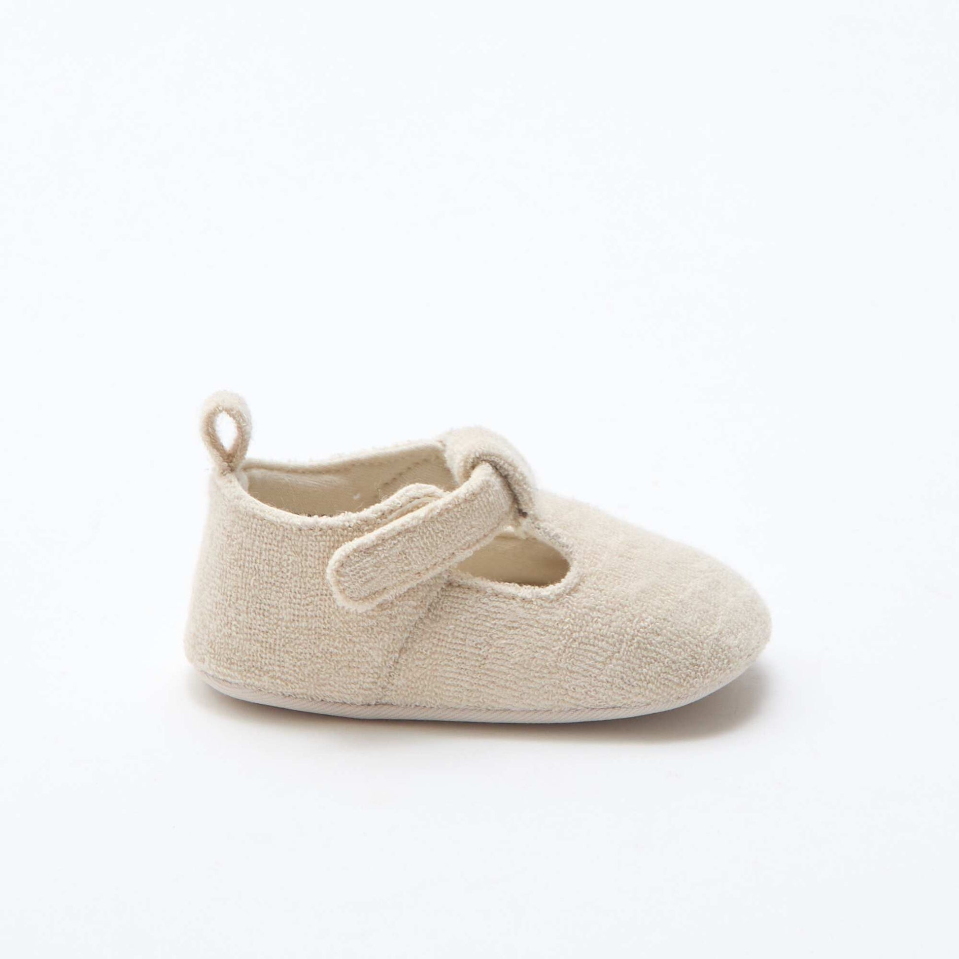 Terry cloth ballet slippers BEIGE