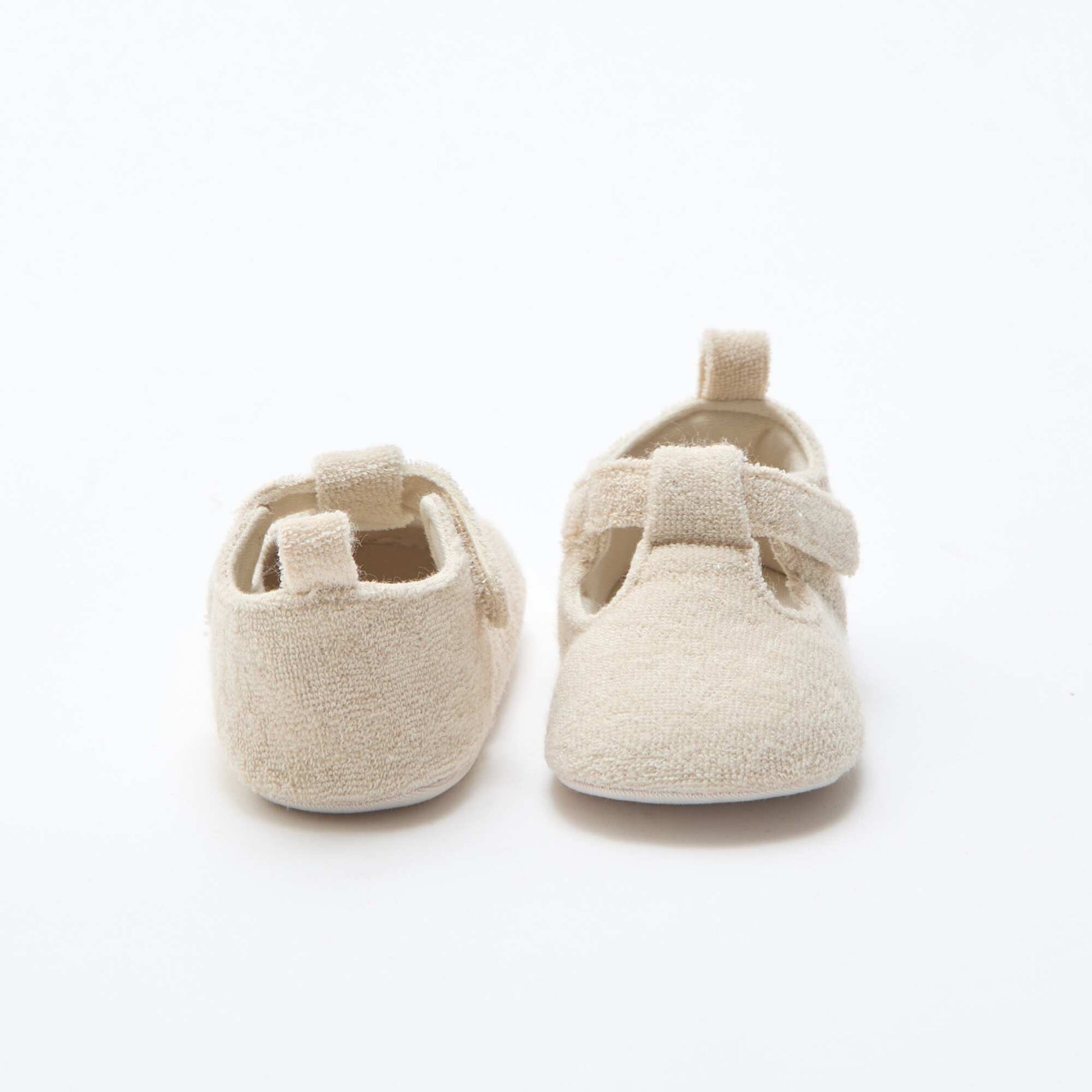 Terry cloth ballet slippers BEIGE