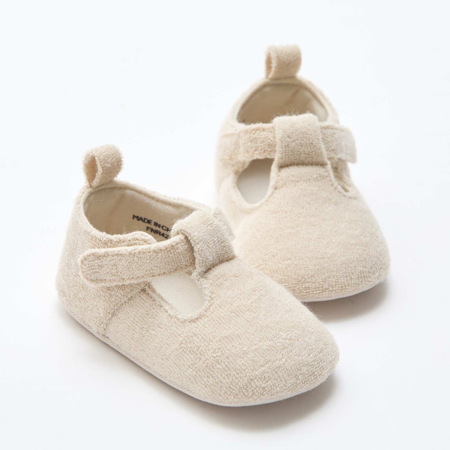 Terry cloth ballet slippers BEIGE