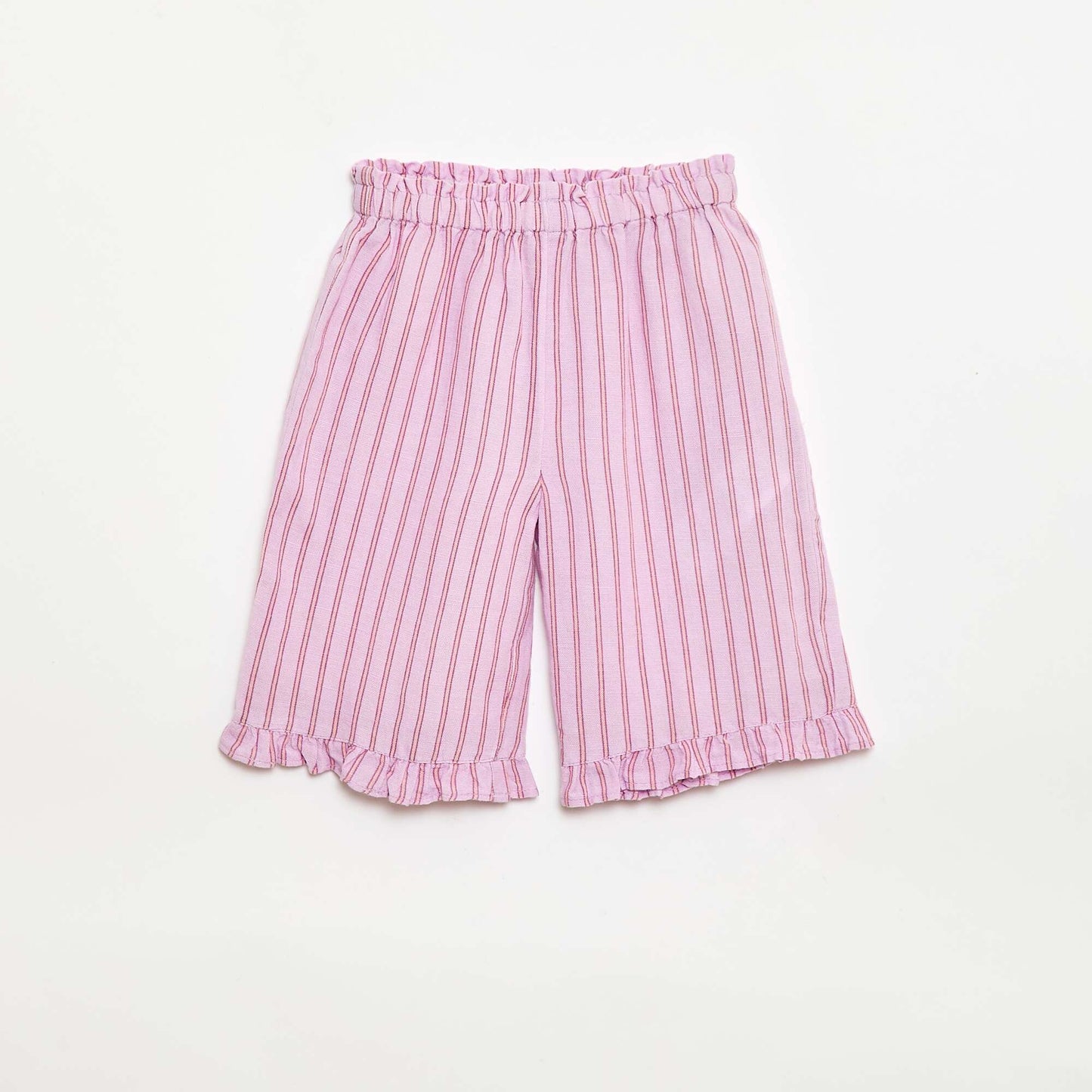Ruffled Hem Trousers PURPLE