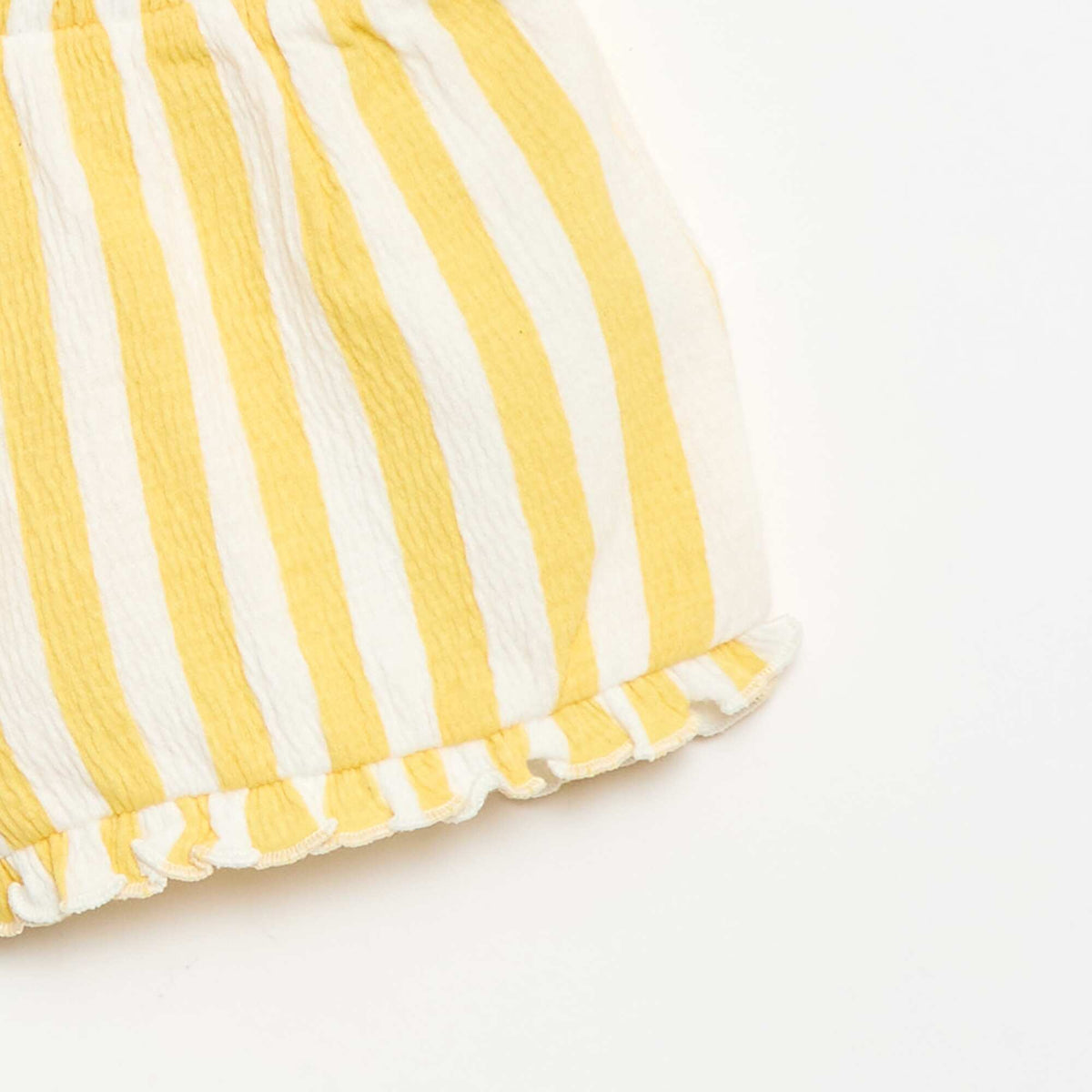 Yellow Ruffle Terry Short Set Patterned shorts with ruffled hem YELLOW – Kiabi