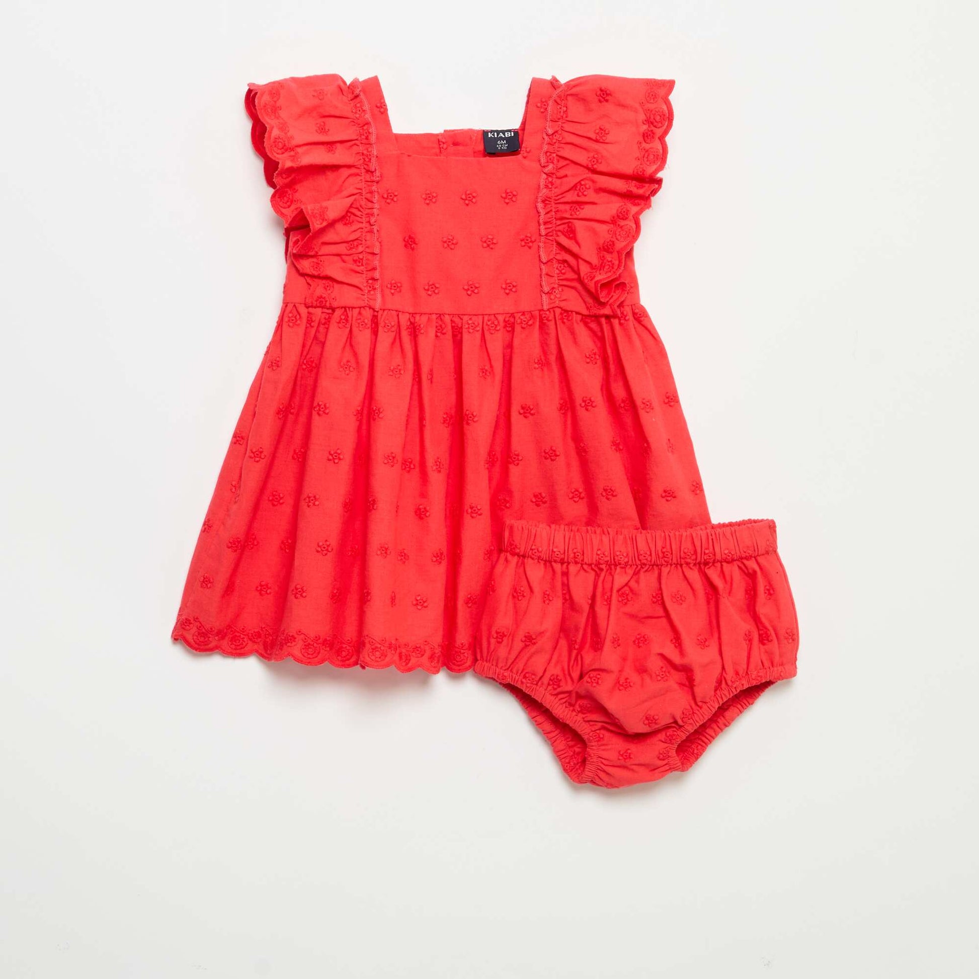 2-piece set - sleeveless dress + bloomers RED