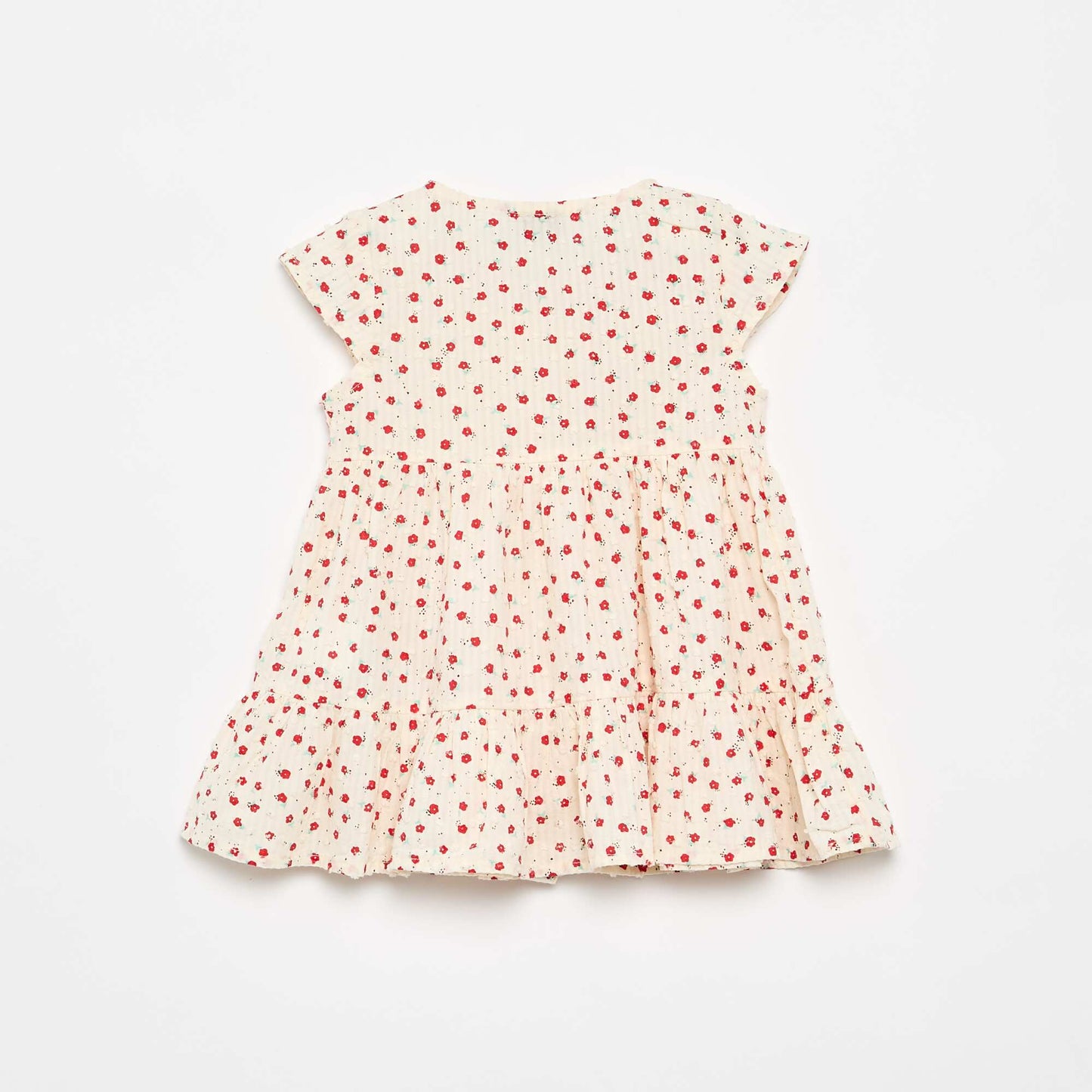 Printed plumetis dress RED