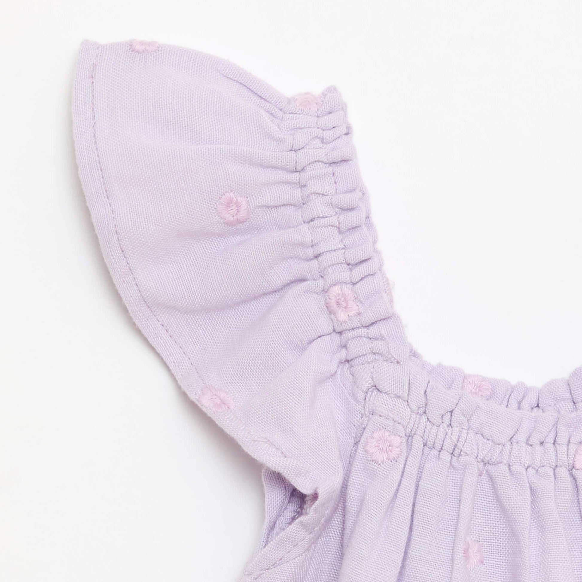 Sleeveless Embroidered Blouse PURPLE