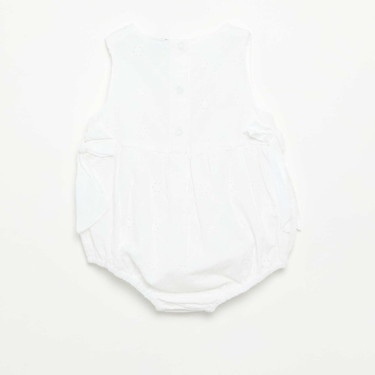 Sleeveless Romper with Embroidery BEIGE