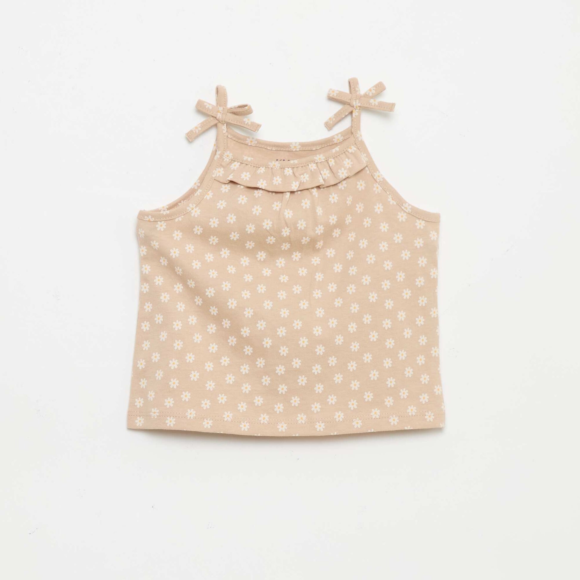 Pack of 2 Strap Tank Tops BEIGE