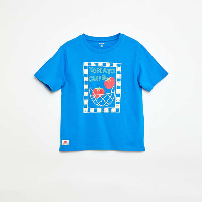 Short-Sleeved Printed T-Shirt BLUE