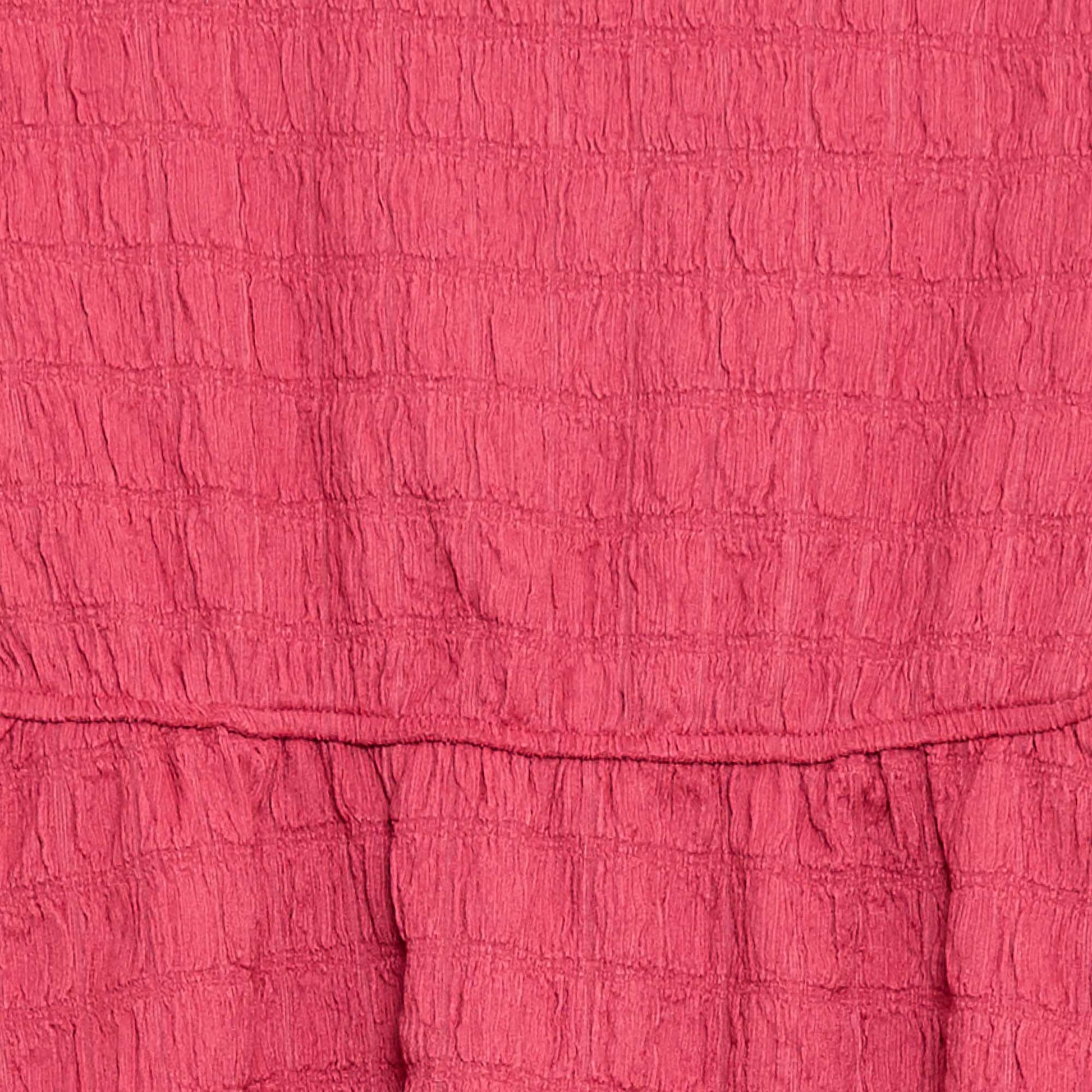 Lightweight Solid Dress with Short Sleeves PINK